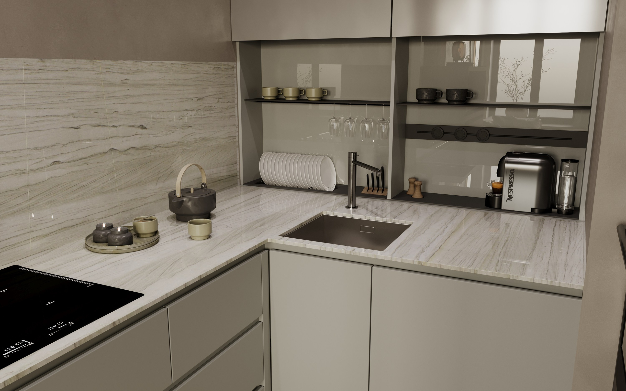 Гостиная зона Клубный дом «West Garden». Интерьеры и архитекура