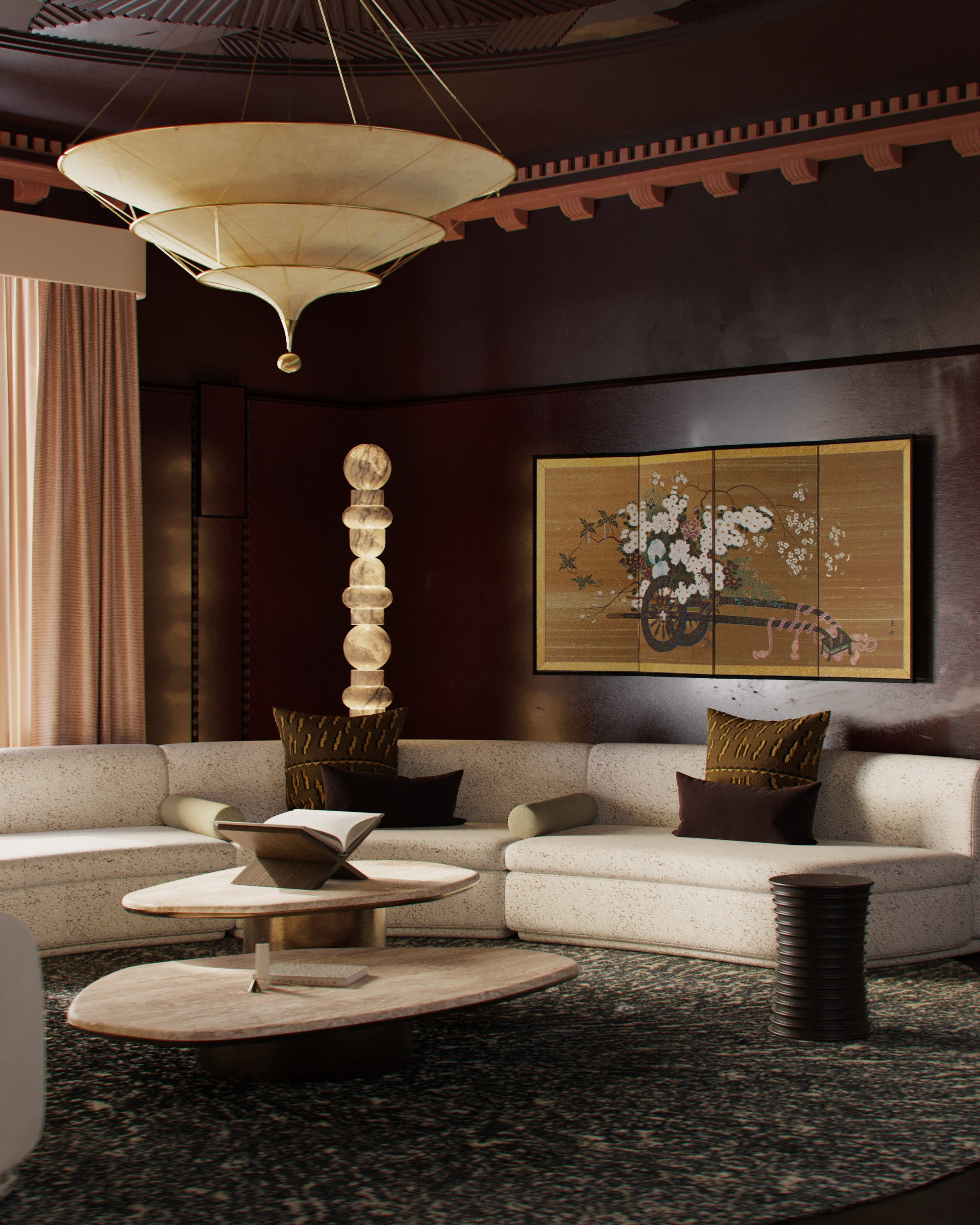 Частная резиденция в стиле Ар-деко и шинуазри 280 m². SHAIMERDINOVA INTERIORS