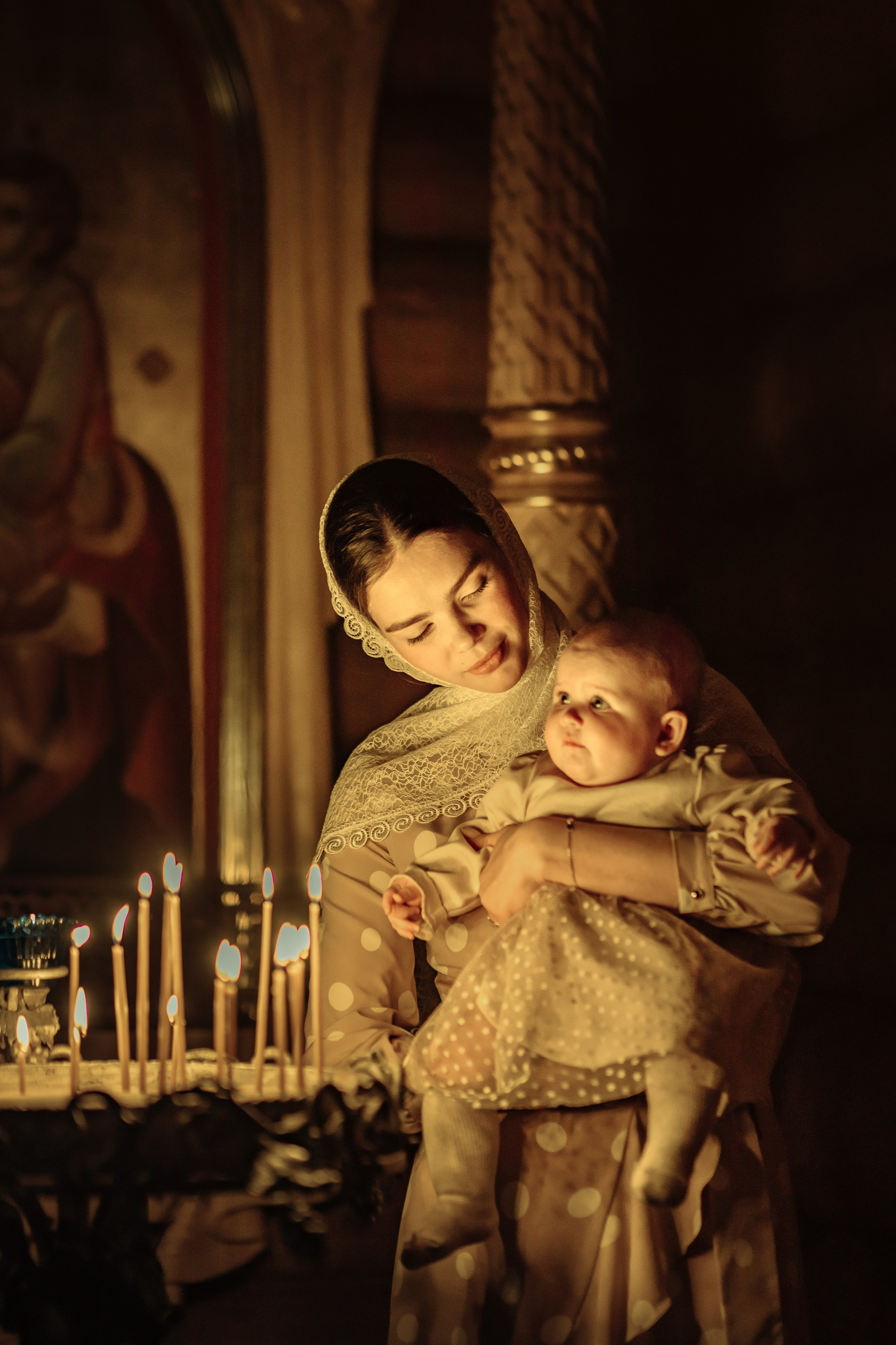 Таинство крещения Софии, апрель 2024