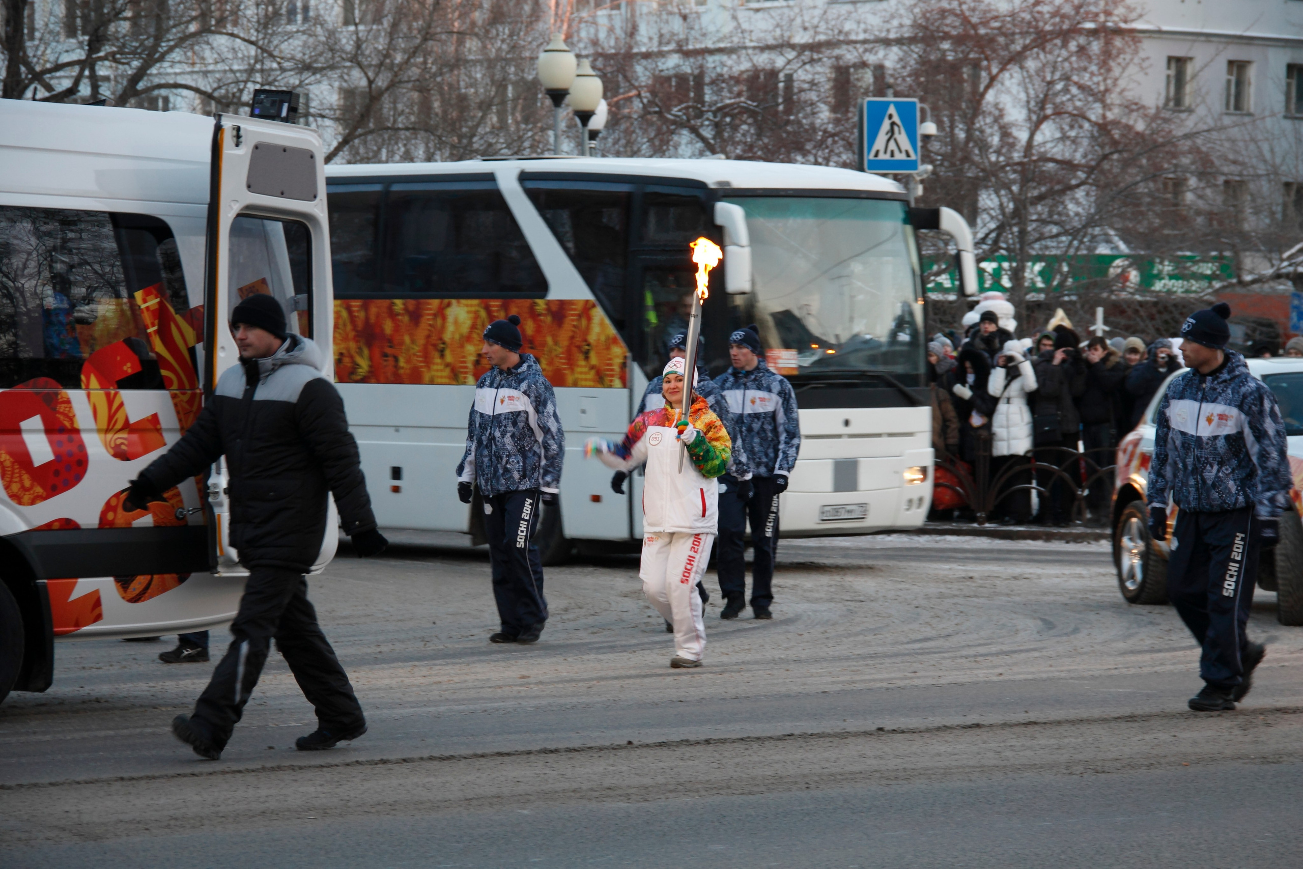 Эстафета Олимпийского огня в Тюмени. Фотограф в Тюмени Александр Григоров
