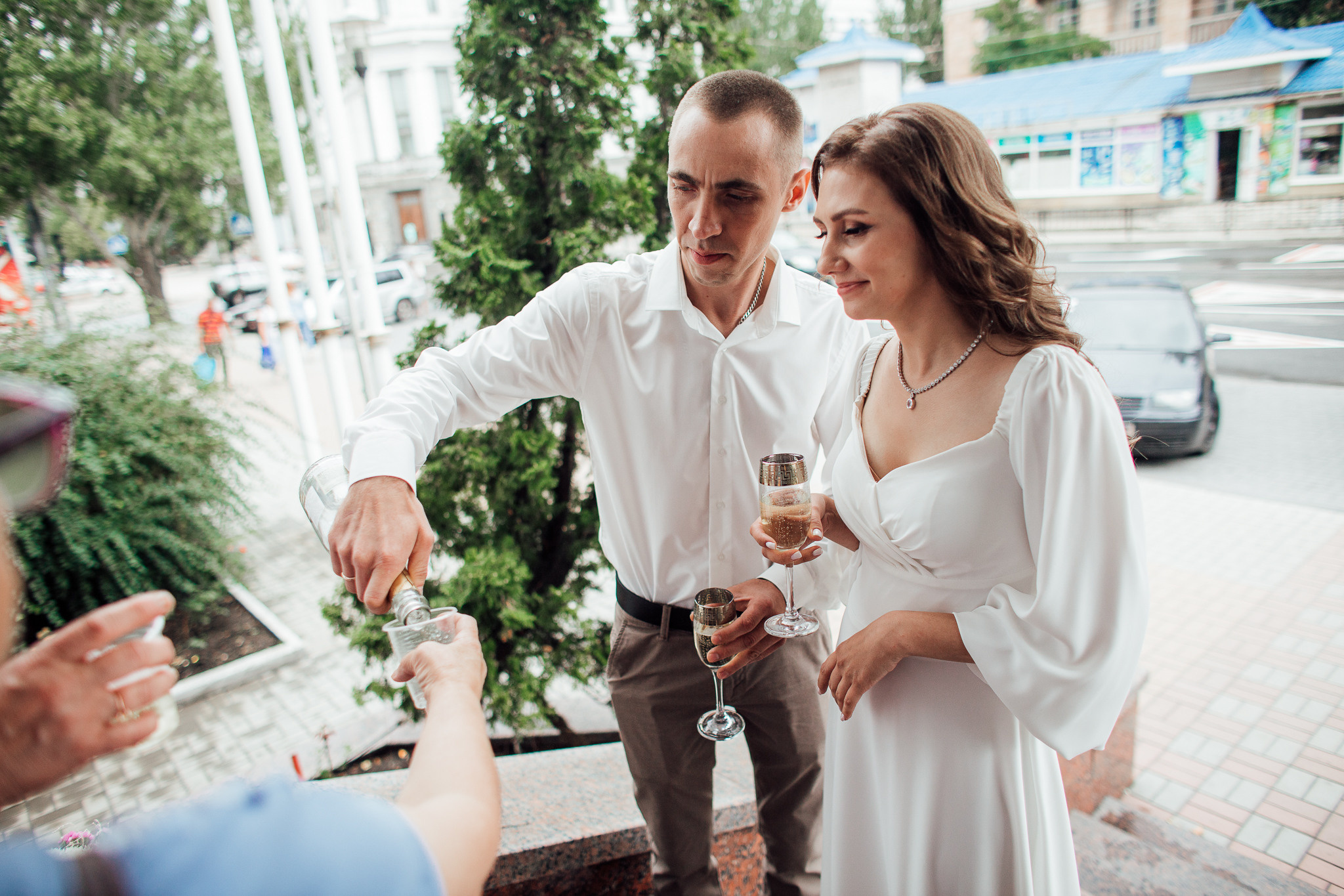 Свадебная прогулка Ольги и Максима. Семейный и свадебный фотограф в Донецке Елена Гордеева