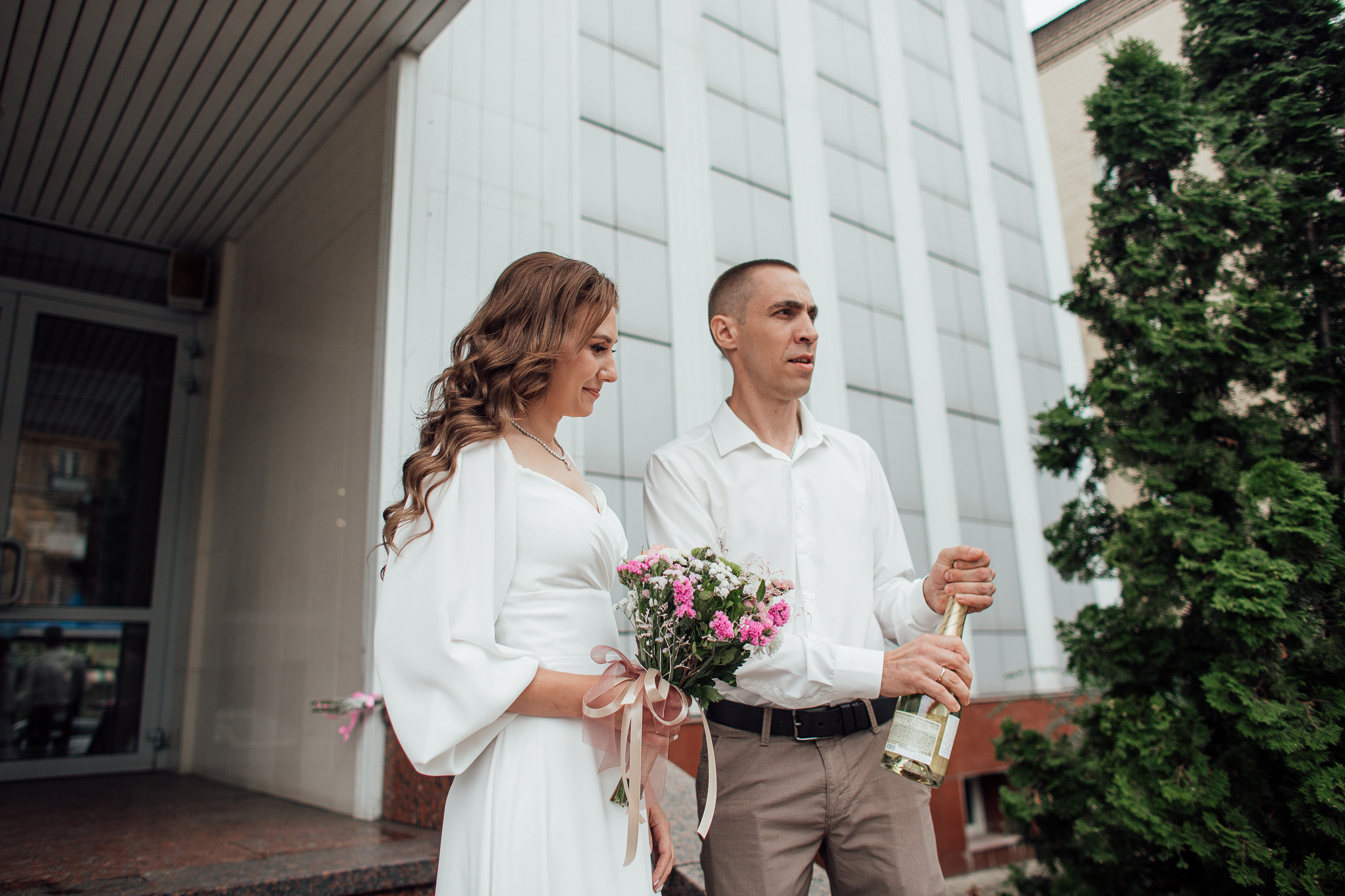 Свадебная прогулка Ольги и Максима. Семейный и свадебный фотограф в Донецке Елена Гордеева