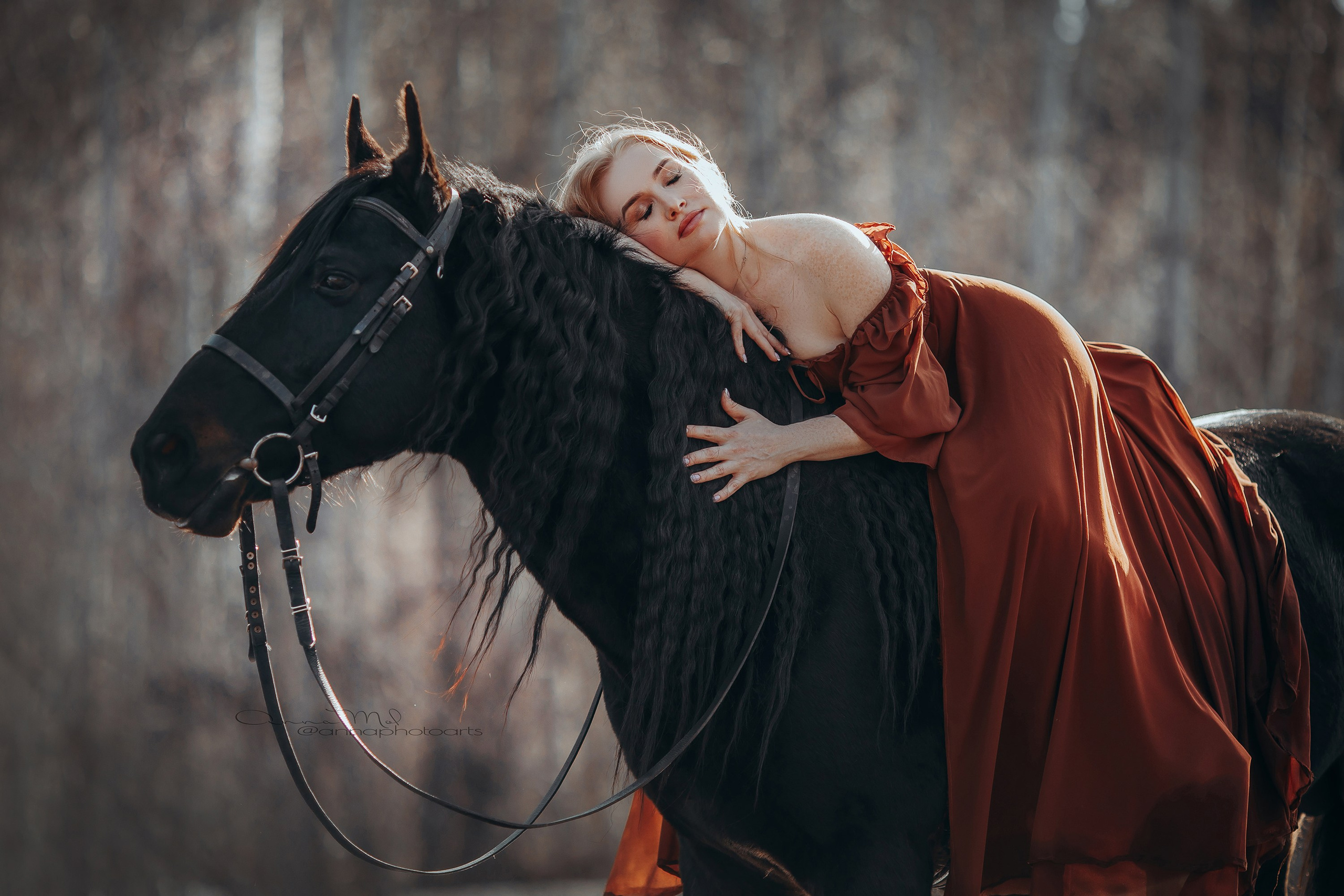 Женственность. Анна Молчанова конный фотограф в Тюмени | фотосессии с лошадьми Тюмень