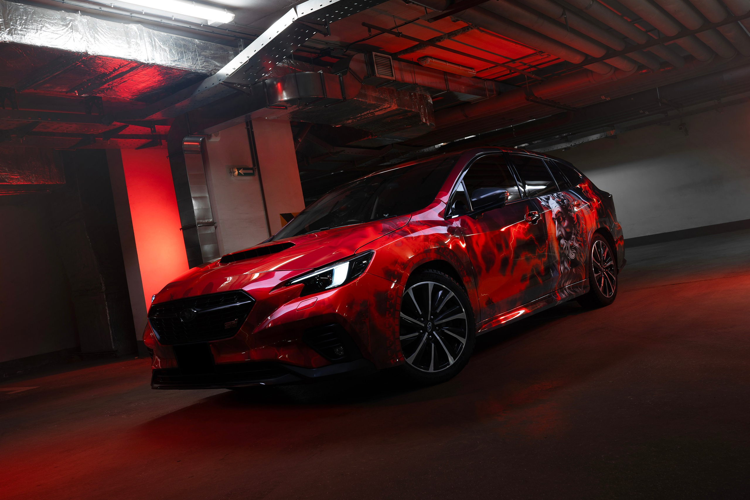 Винилография на Subaru Levorg STI. Студия дизайна и оклейки авто Barmaley Design