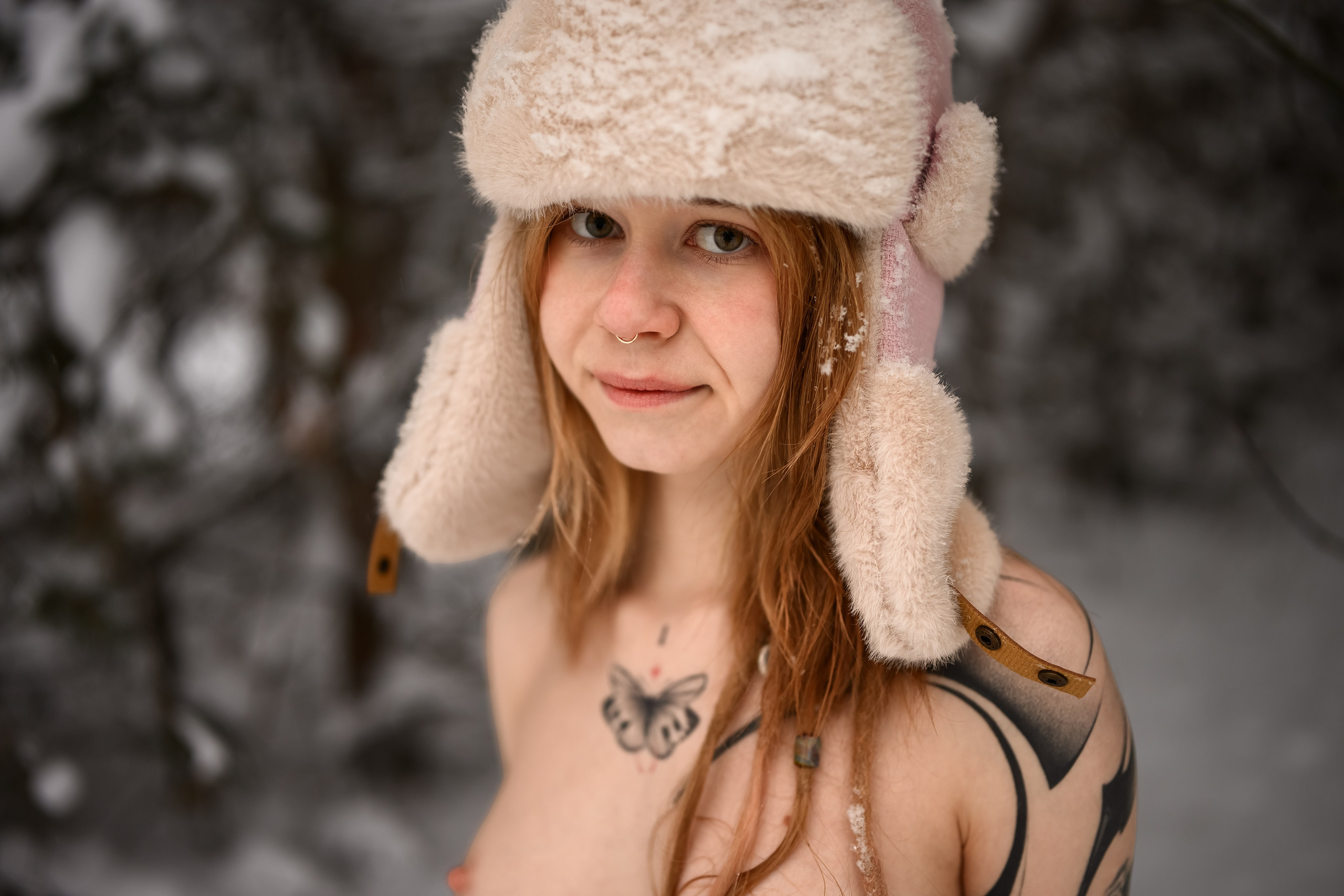 Карина вед. НЮ фотосессия в зимнем лесу Казани