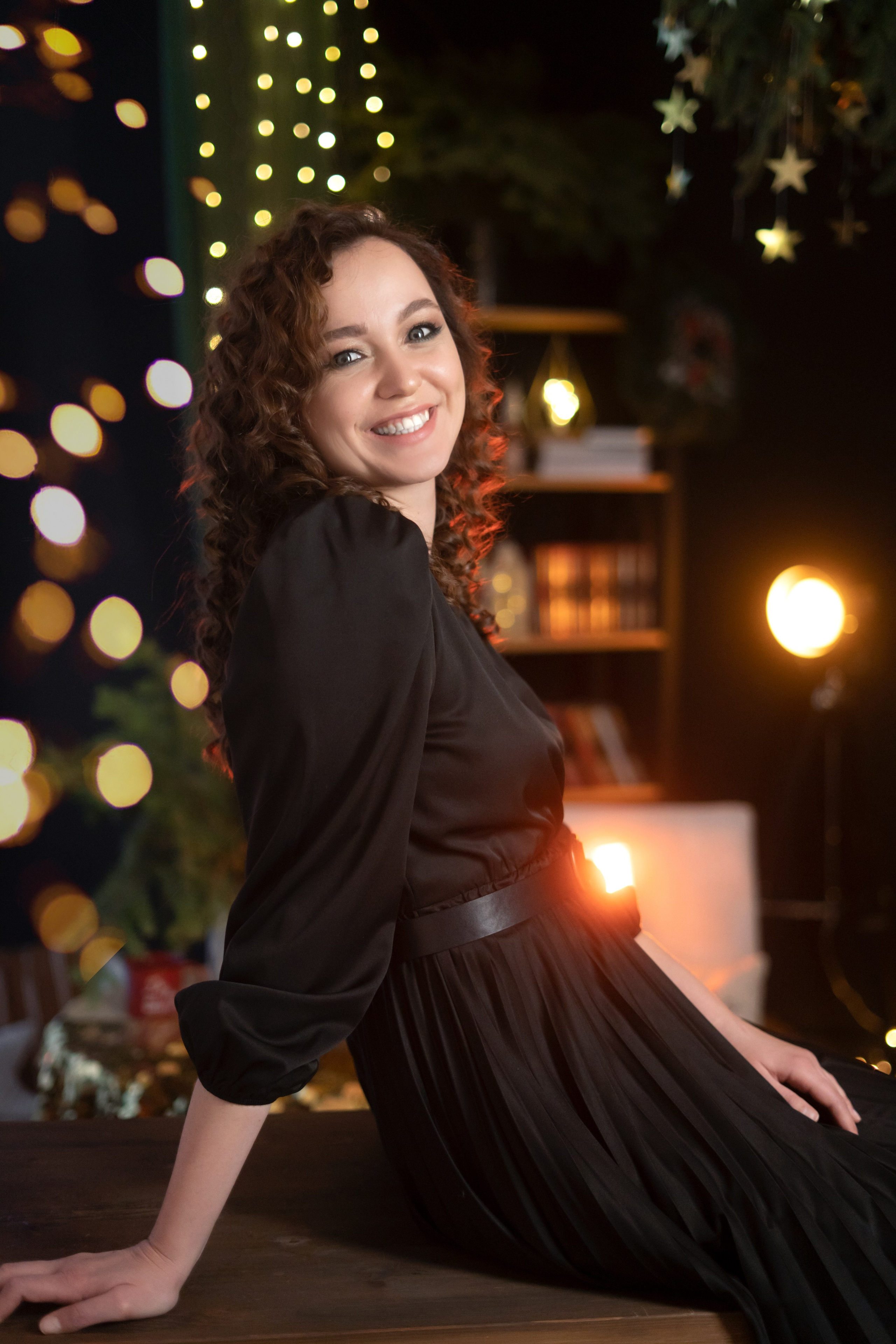 Новогодняя съёмка в студии. Подруги. Мила Посвит Фотограф новорожденных в Тобольске