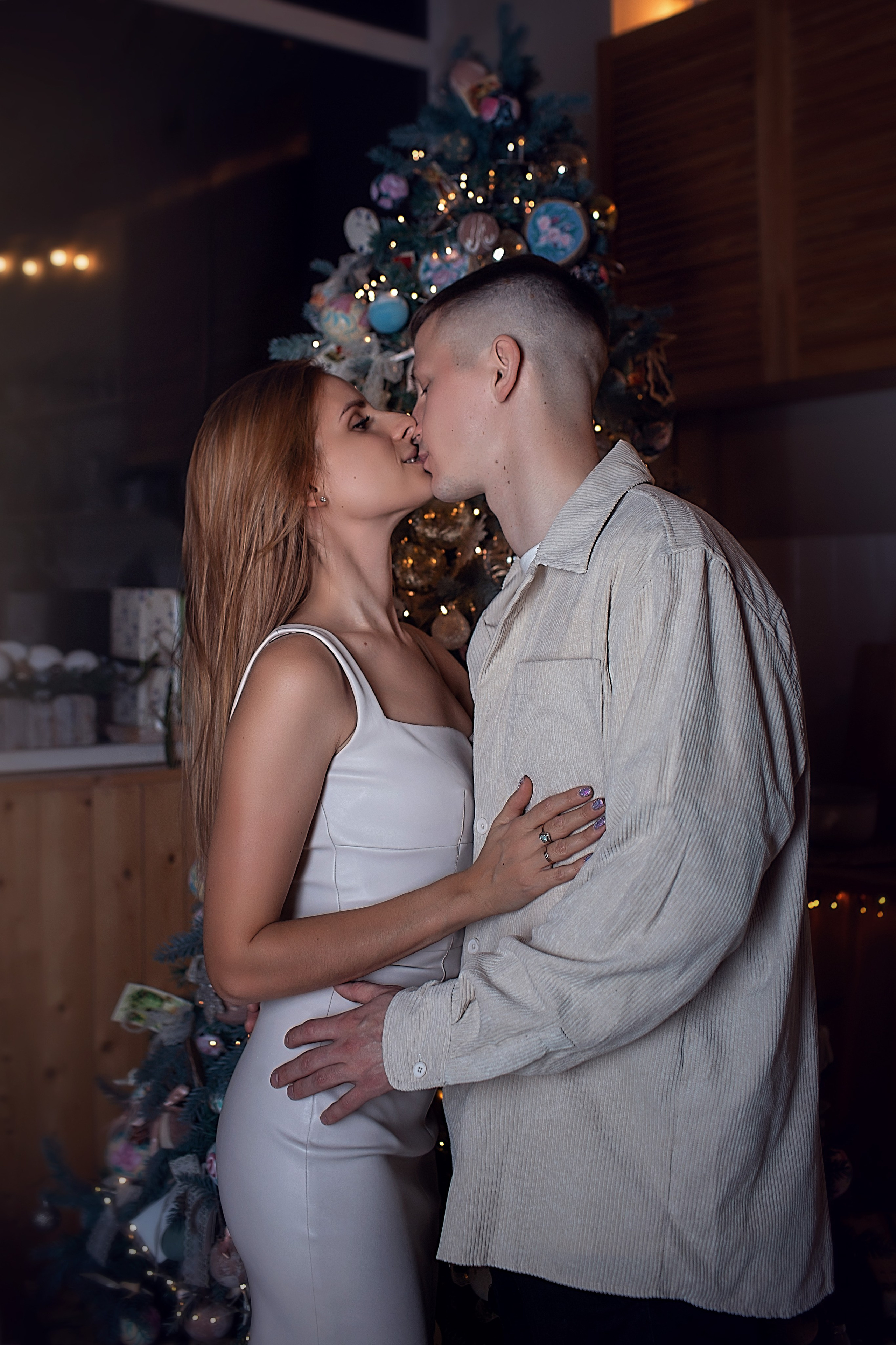 Новогодняя_Евгений и Юлия с детьми. Семейный фотограф в Санкт-Петербурге