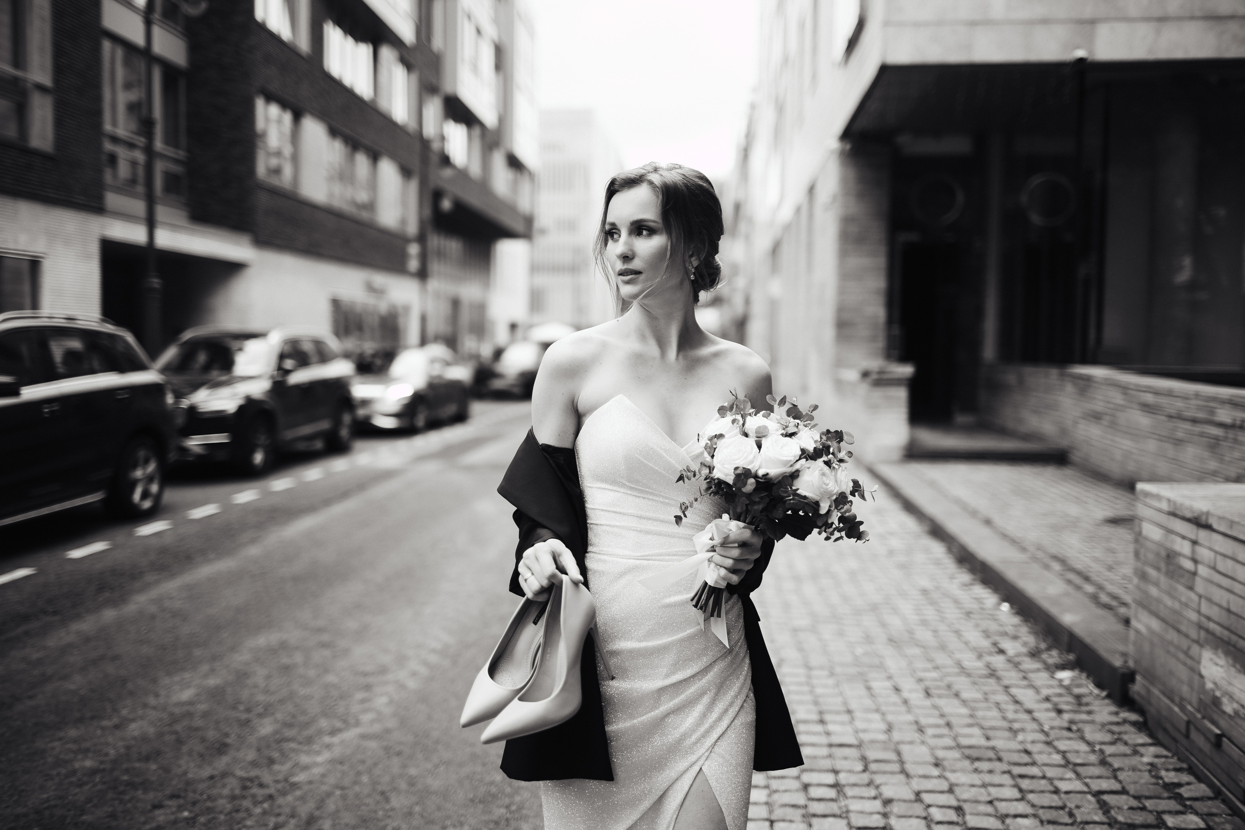 свадебная фотосессия в городе чб павлинский иваново