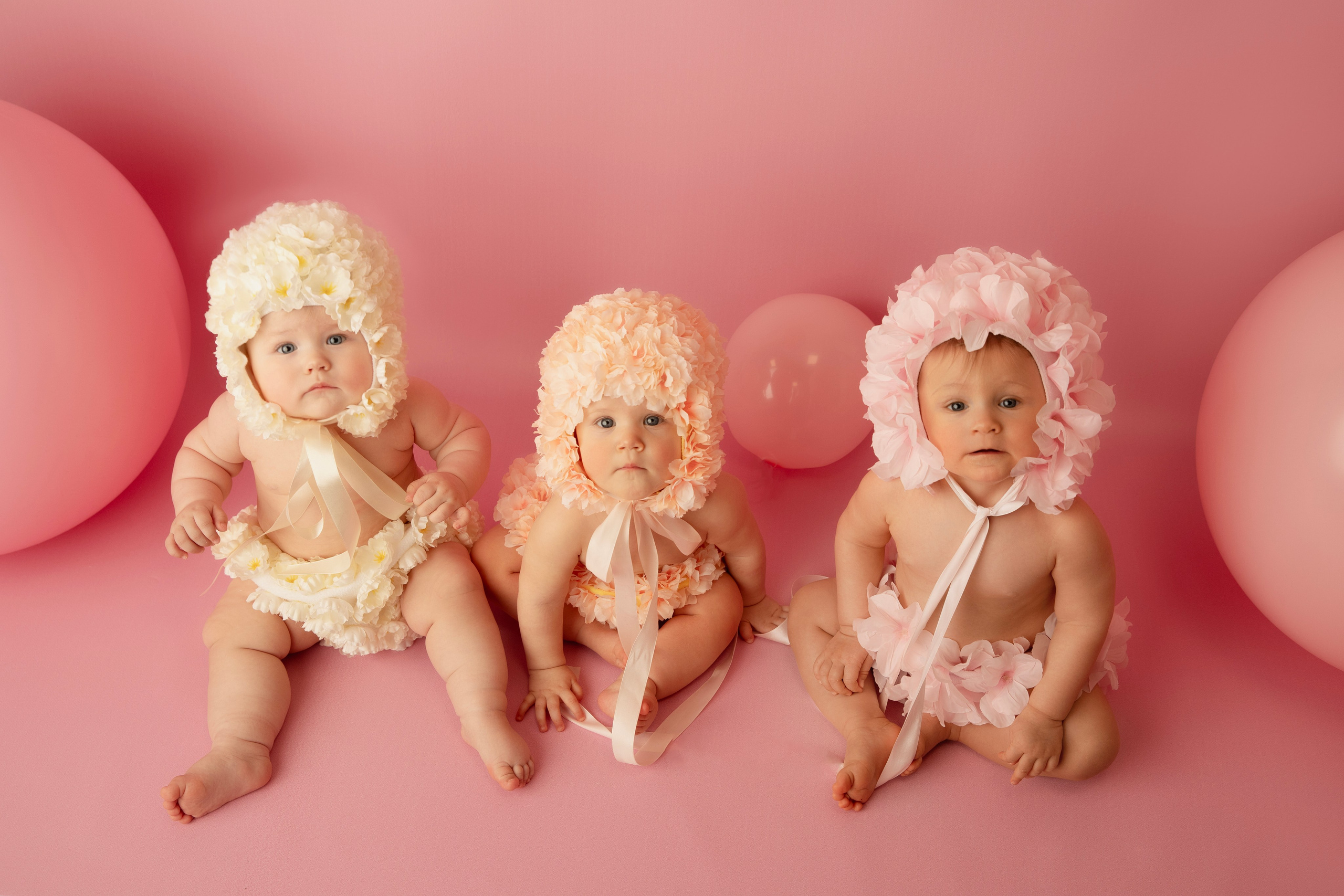 Съемка годовасиков в цветочных костюмах. Фотограф новорожденных, детский фотограф  Москва.Семейная съемка Москва. Семенова Анна