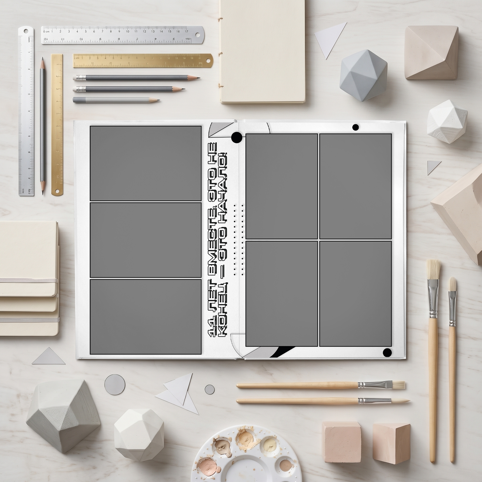 038 Geometric II. Дизайны, psd шаблоны школьных и выпускных альбомов и обложек