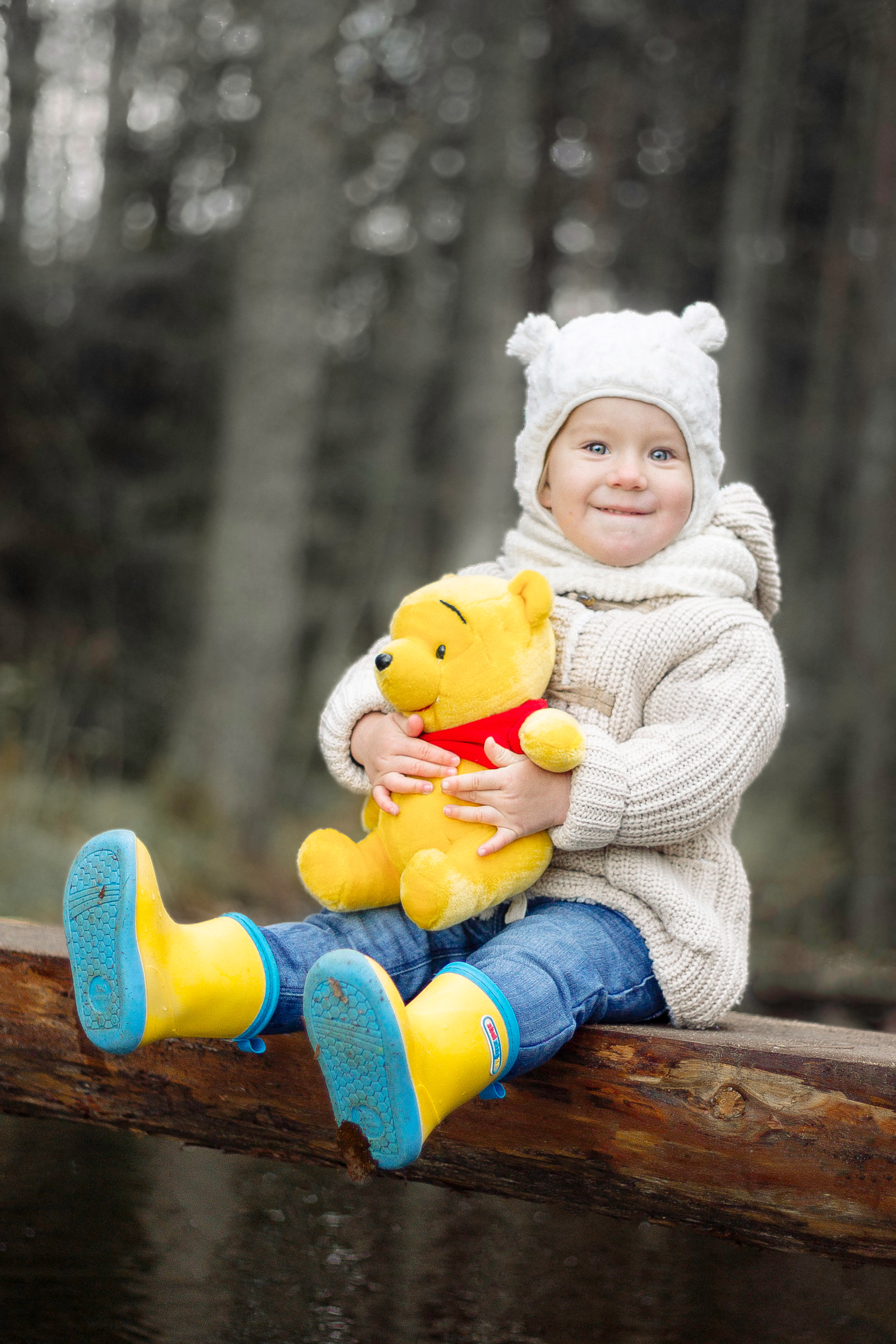 Полина и Винни-Пух. Фотограф-анималист Наталия Чистюхина в г. Сосновый Бор и ЛО