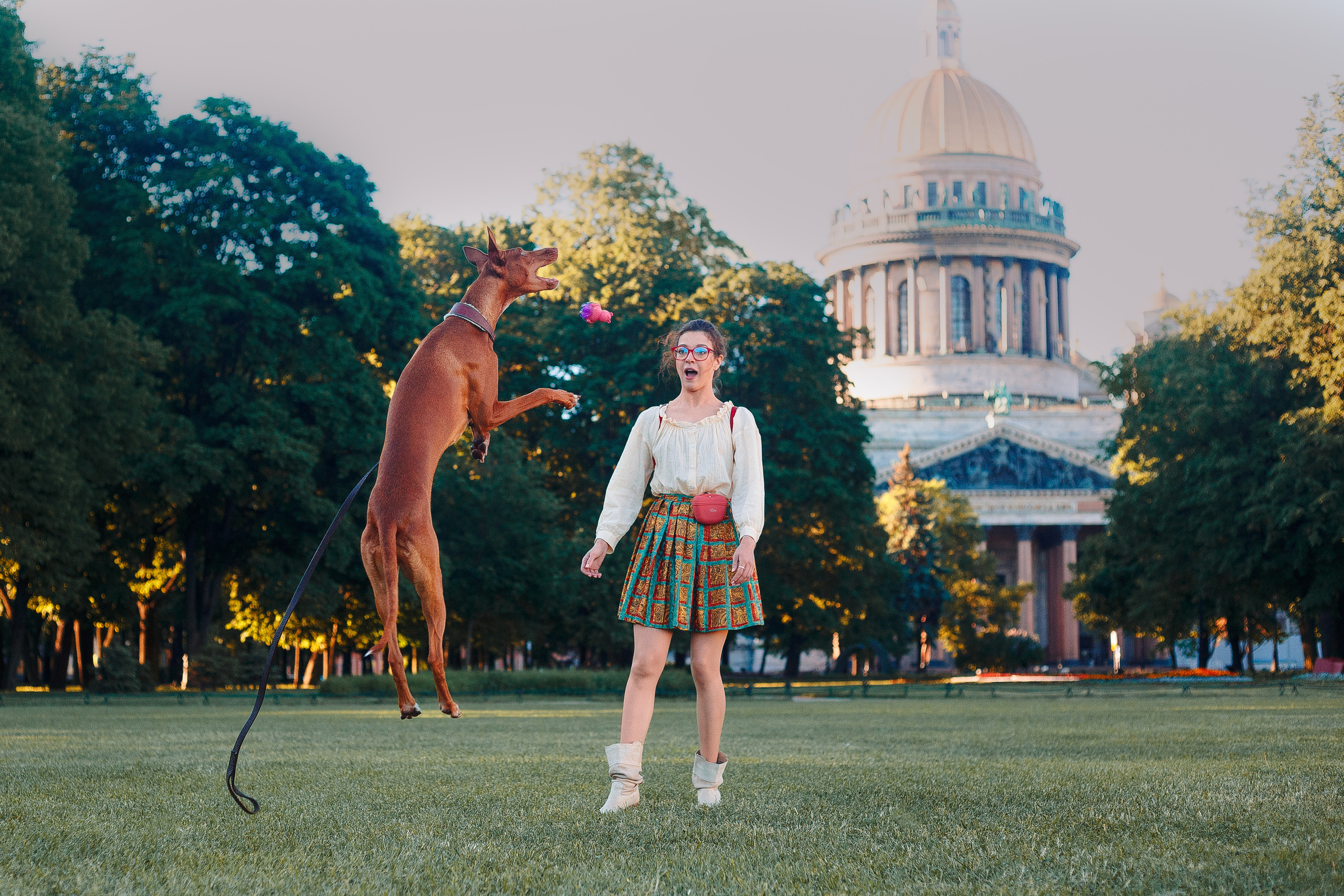 Оля и Шила в центре. Фотограф-анималист Наталия Чистюхина в г. Сосновый Бор и ЛО