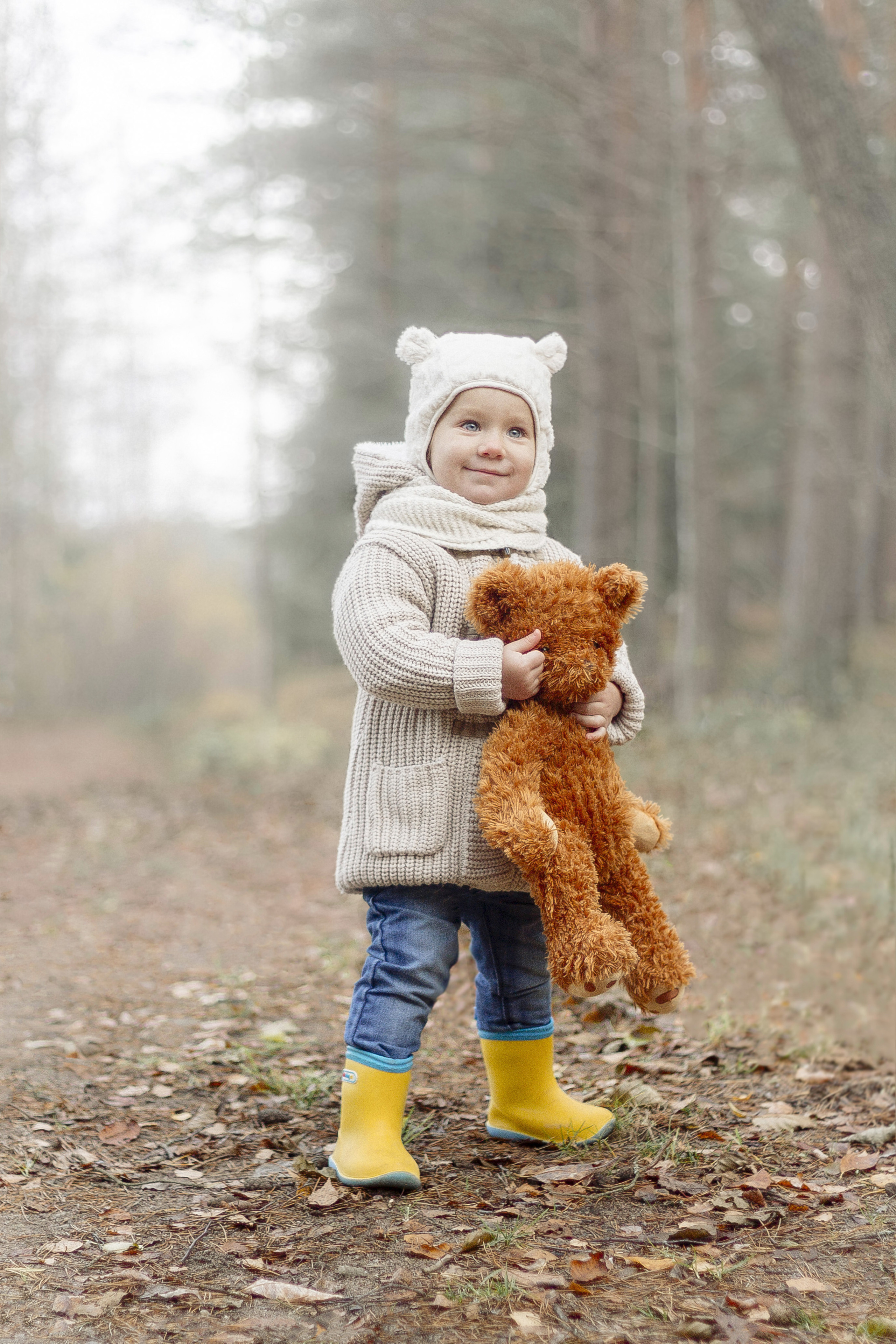 Полина и Винни-Пух. Фотограф-анималист Наталия Чистюхина в г. Сосновый Бор и ЛО