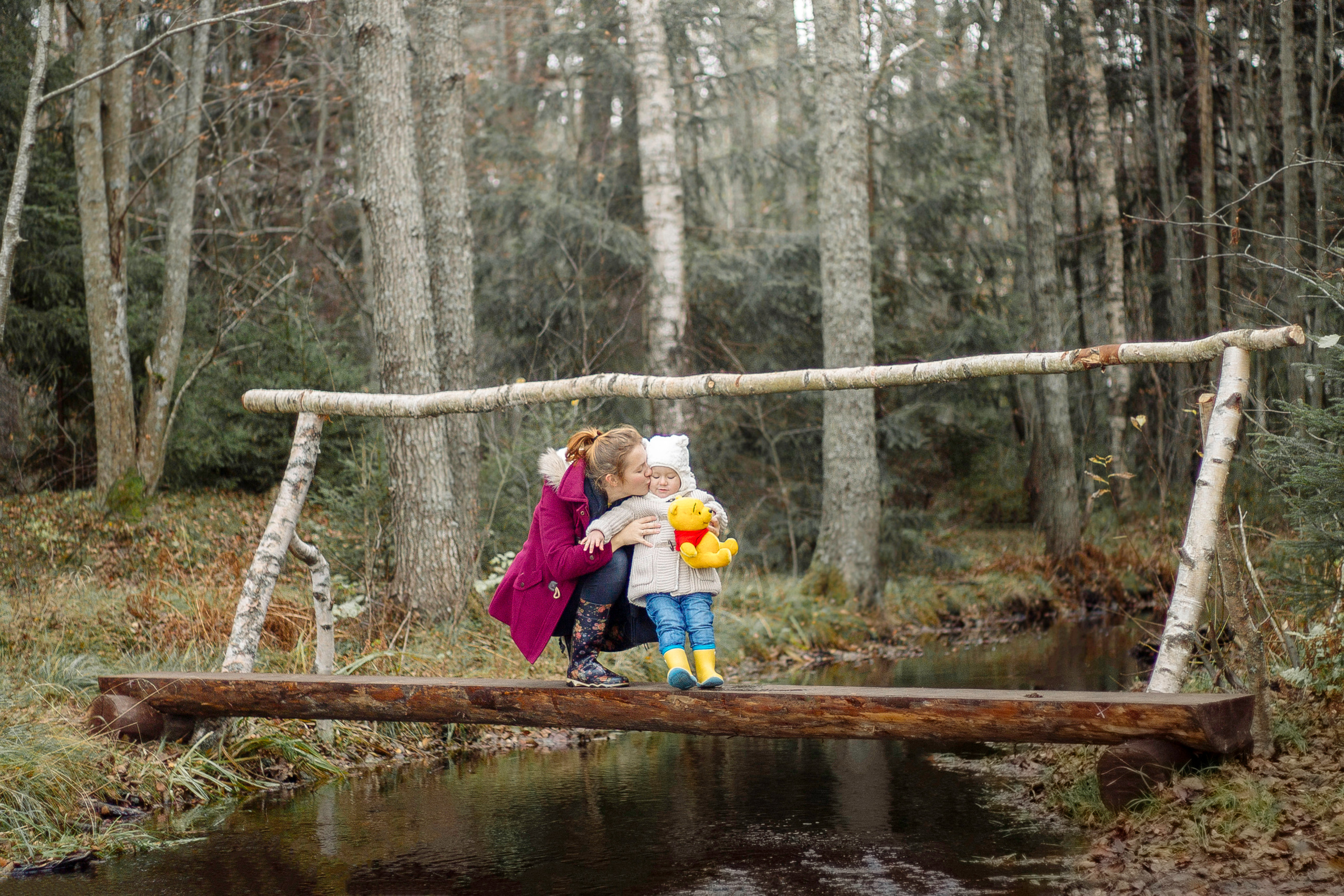 Полина и Винни-Пух. Фотограф-анималист Наталия Чистюхина в г. Сосновый Бор и ЛО