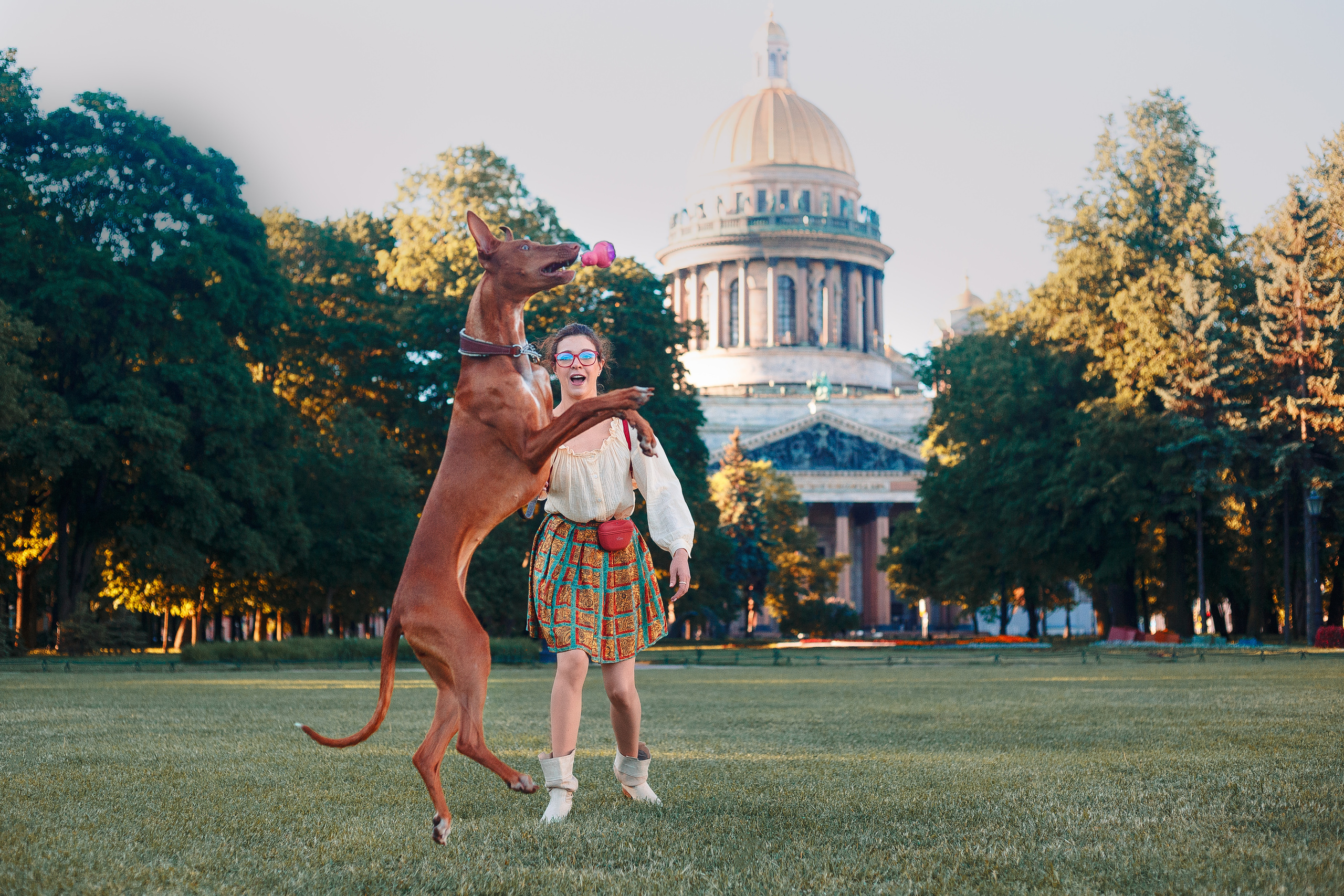 Оля и Шила в центре. Фотограф-анималист Наталия Чистюхина в г. Сосновый Бор и ЛО