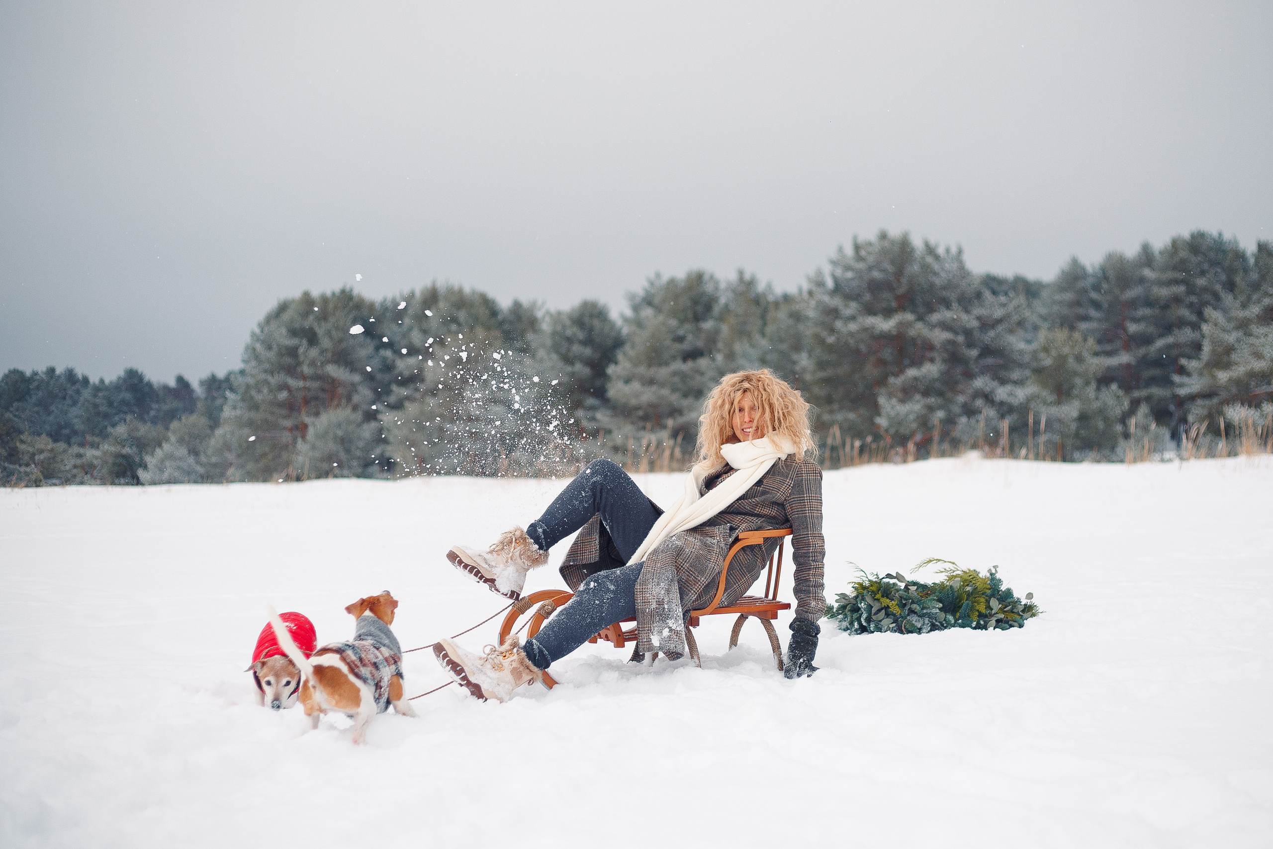 Дана, Варя, Анфиса и Миша в Ручьях. Фотограф-анималист Наталия Чистюхина в г. Сосновый Бор и ЛО