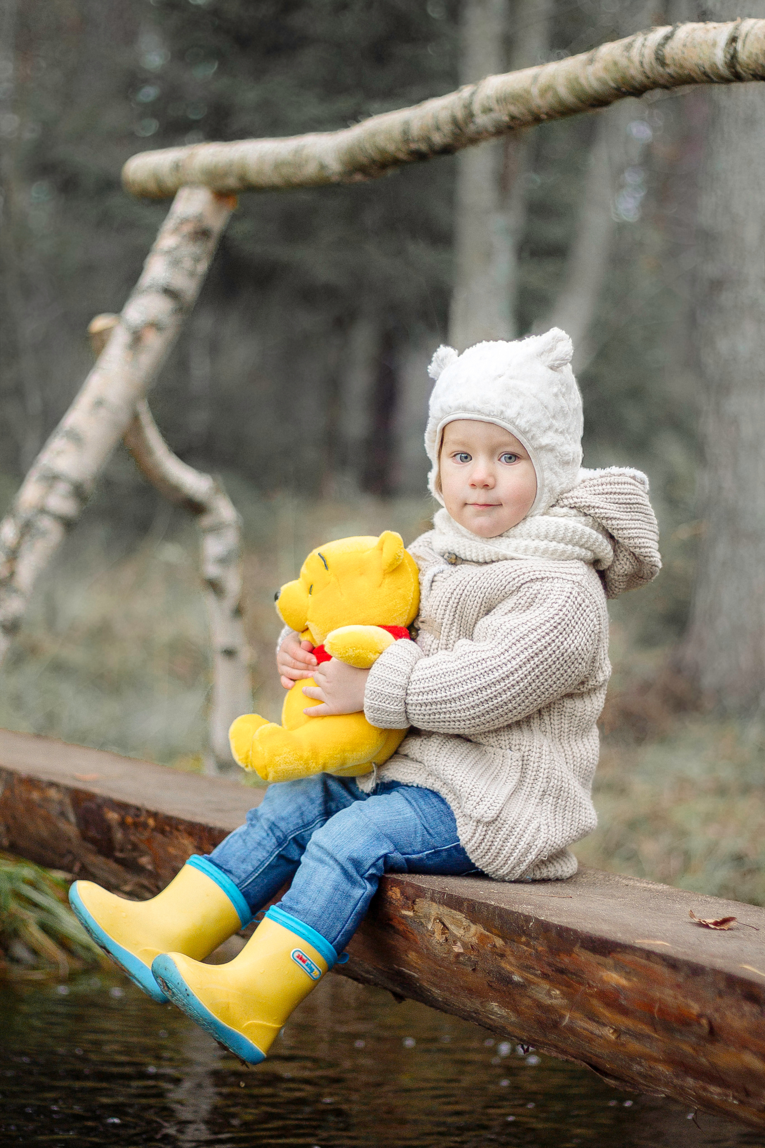 Полина и Винни-Пух. Фотограф-анималист Наталия Чистюхина в г. Сосновый Бор и ЛО