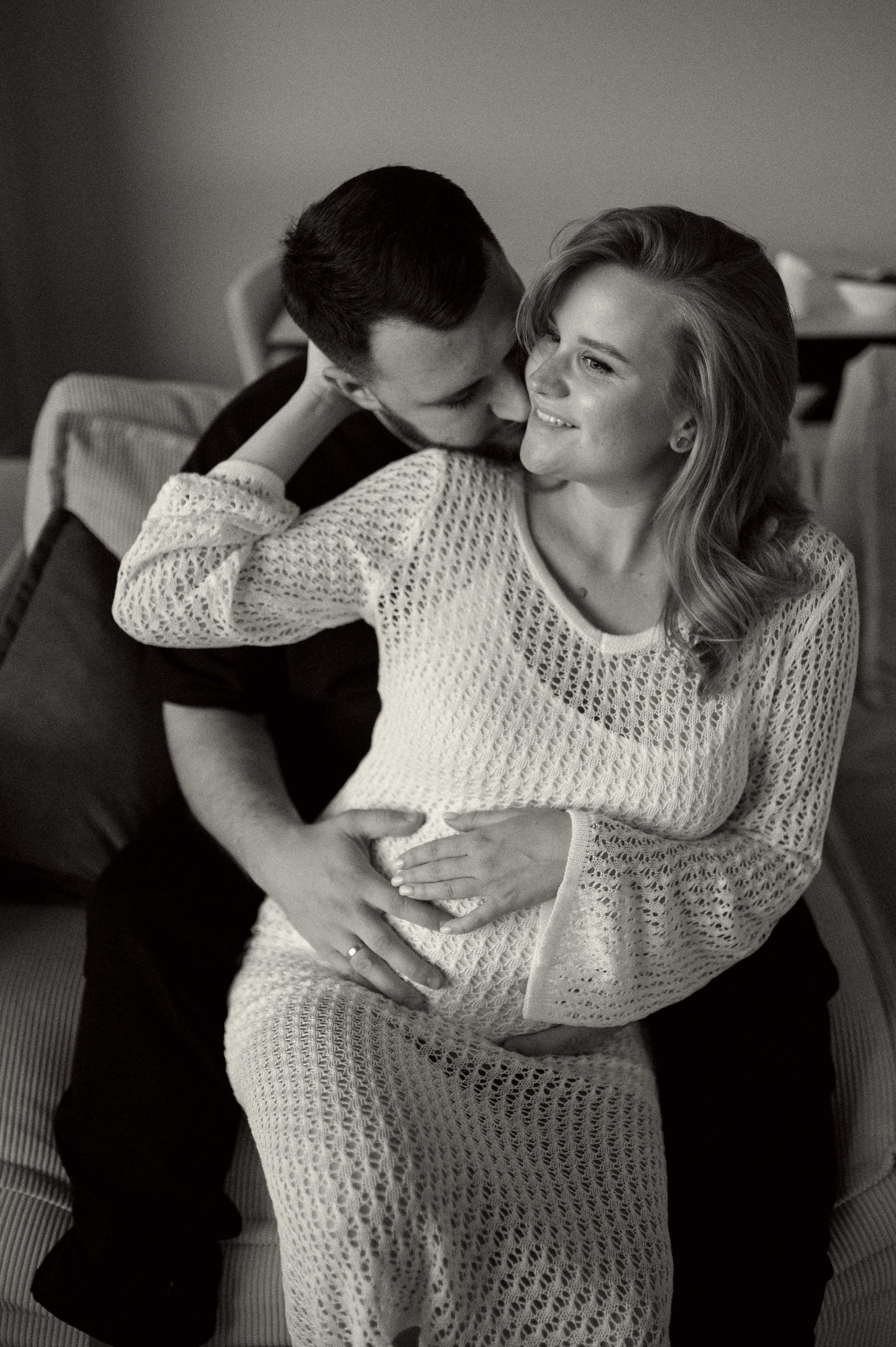 Домашняя фотосессия беременности. Семейная фотосессия Бутово Москва фотограф Алина Морщагина