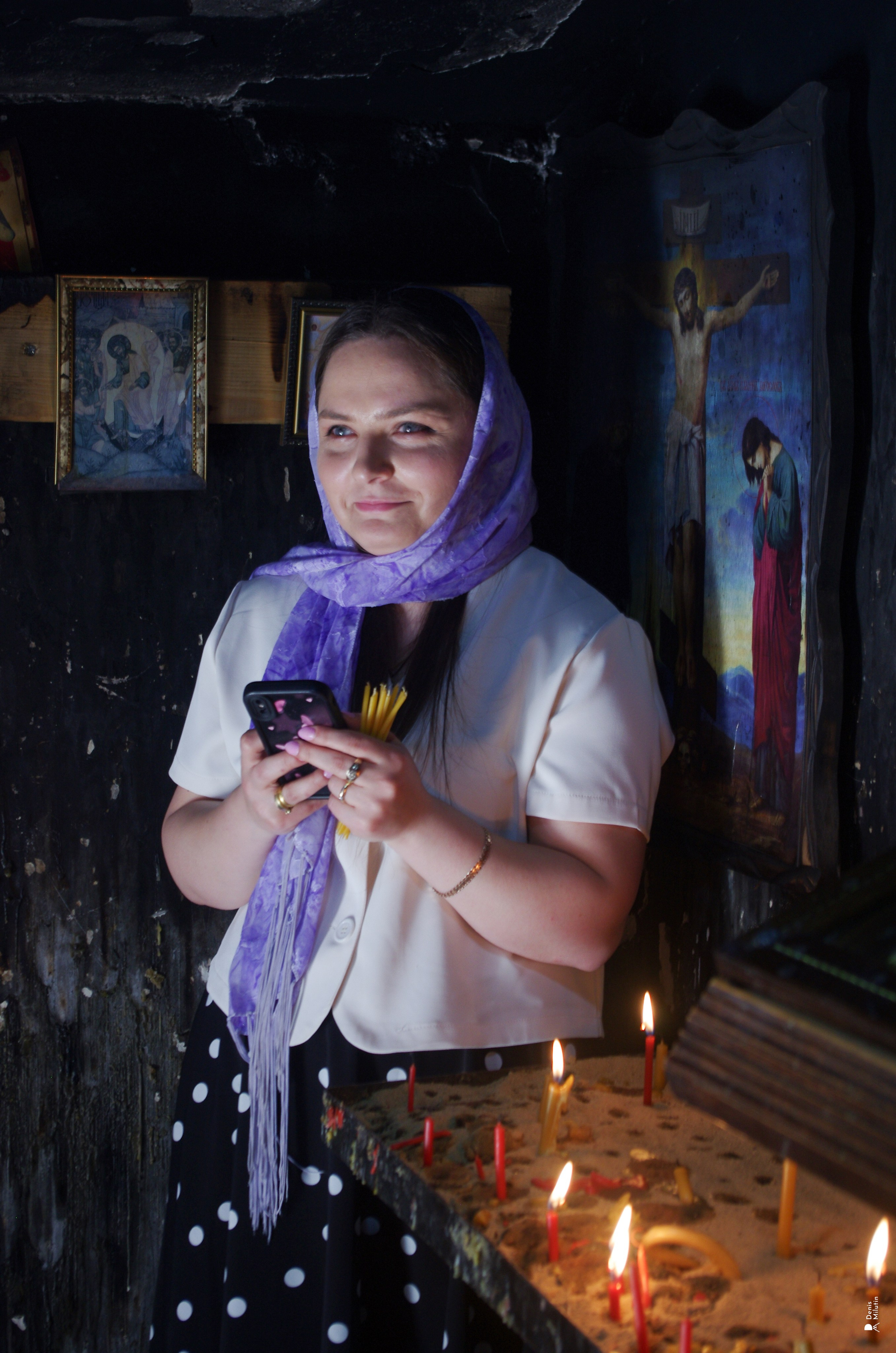 Крещение в Церкви Святого Георгия в Гогни. Портретный фотограф Денис Милютин