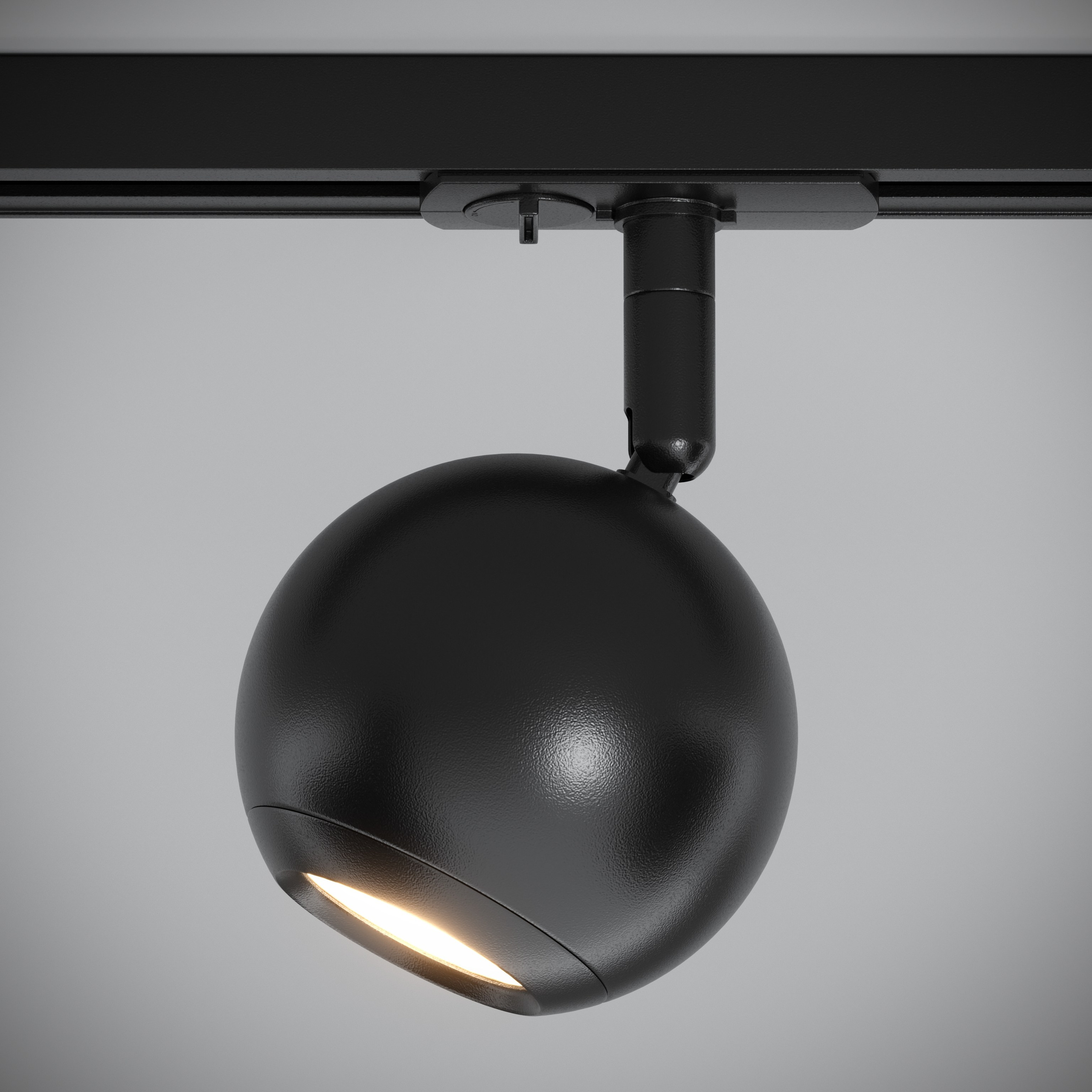 Трековая система светильников черного цвета