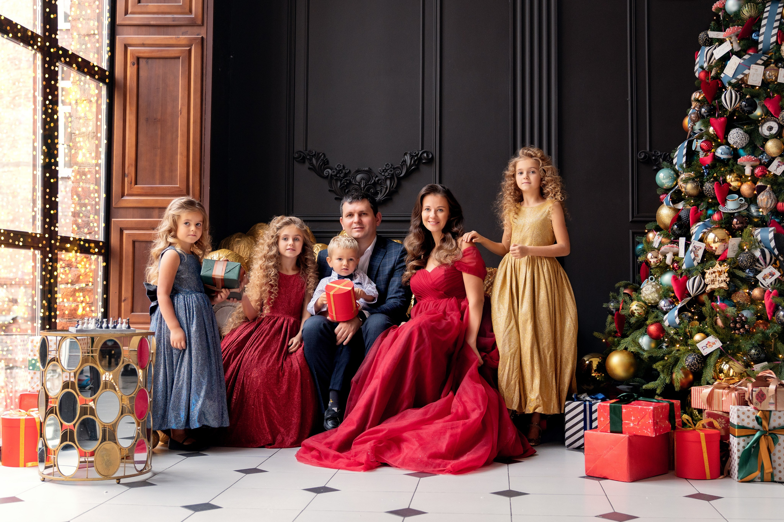 Семейная новогодняя съемка в Москве. Фотограф Ольга Чувалдина Москва