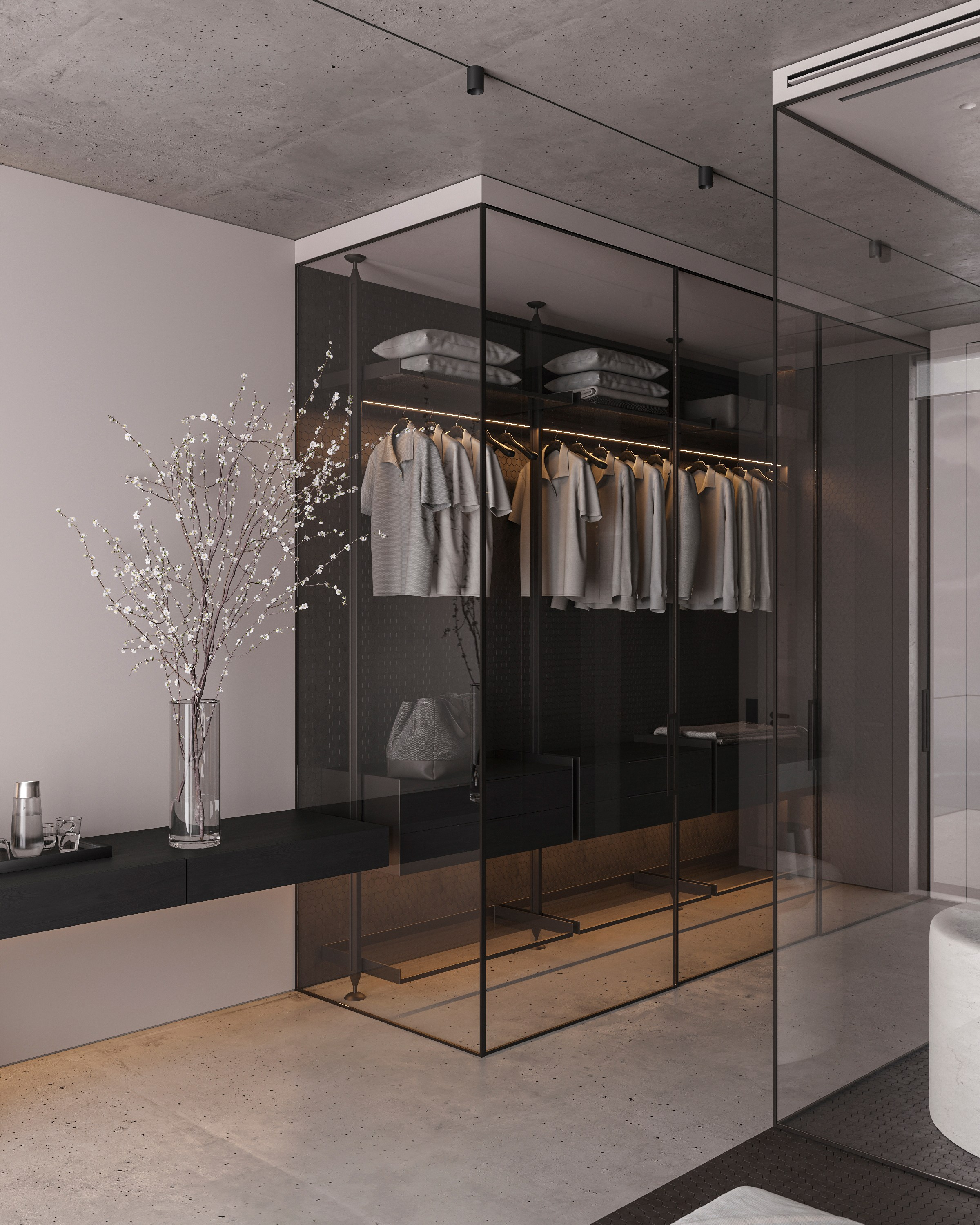 LUXURIOUS SIMPLICITY | BLACK CONCEPT. Interior Visualization by Valerie Stetyukevich