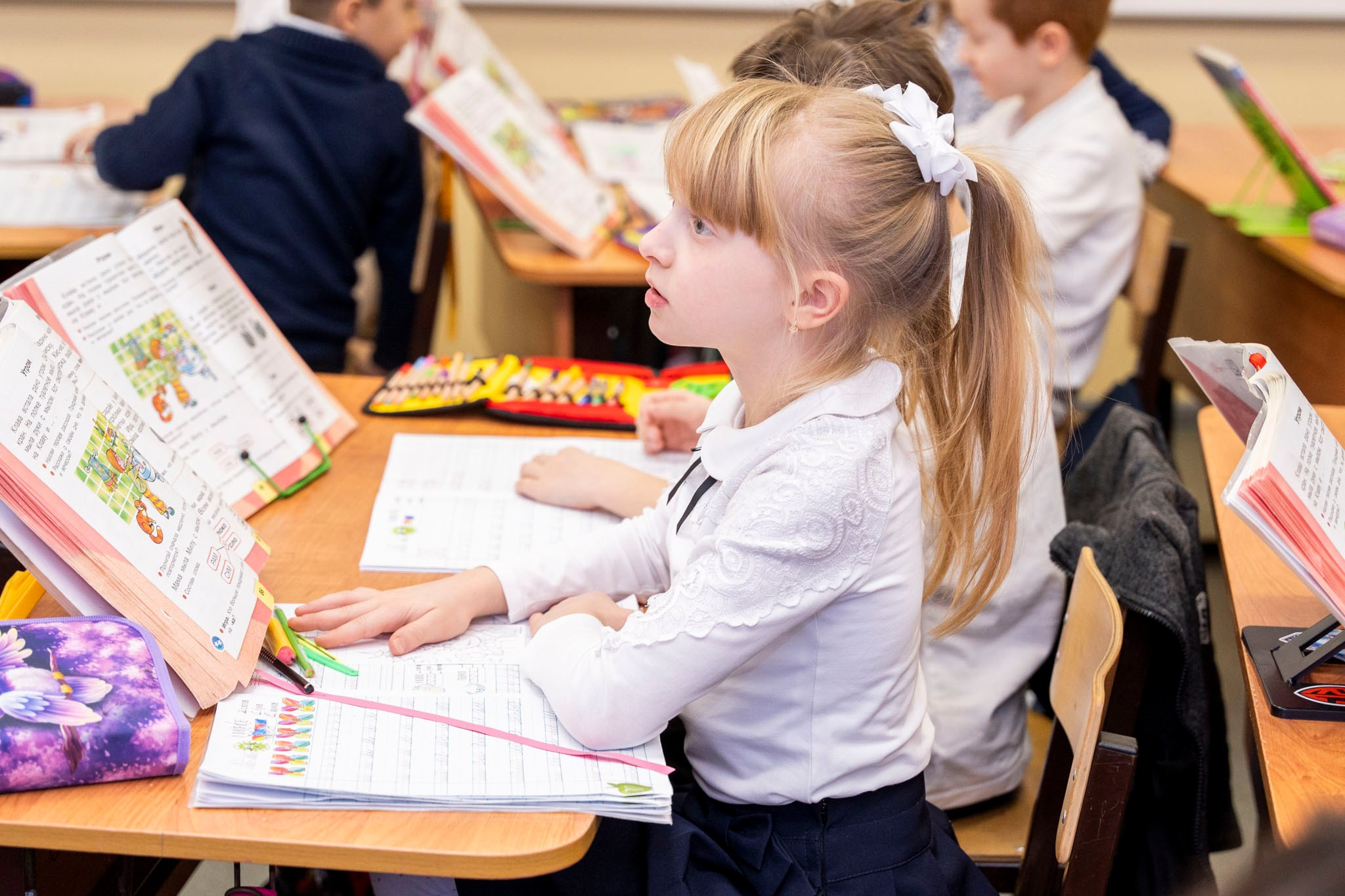Открытый урок в 1 классе. Фотограф Юлия Попова