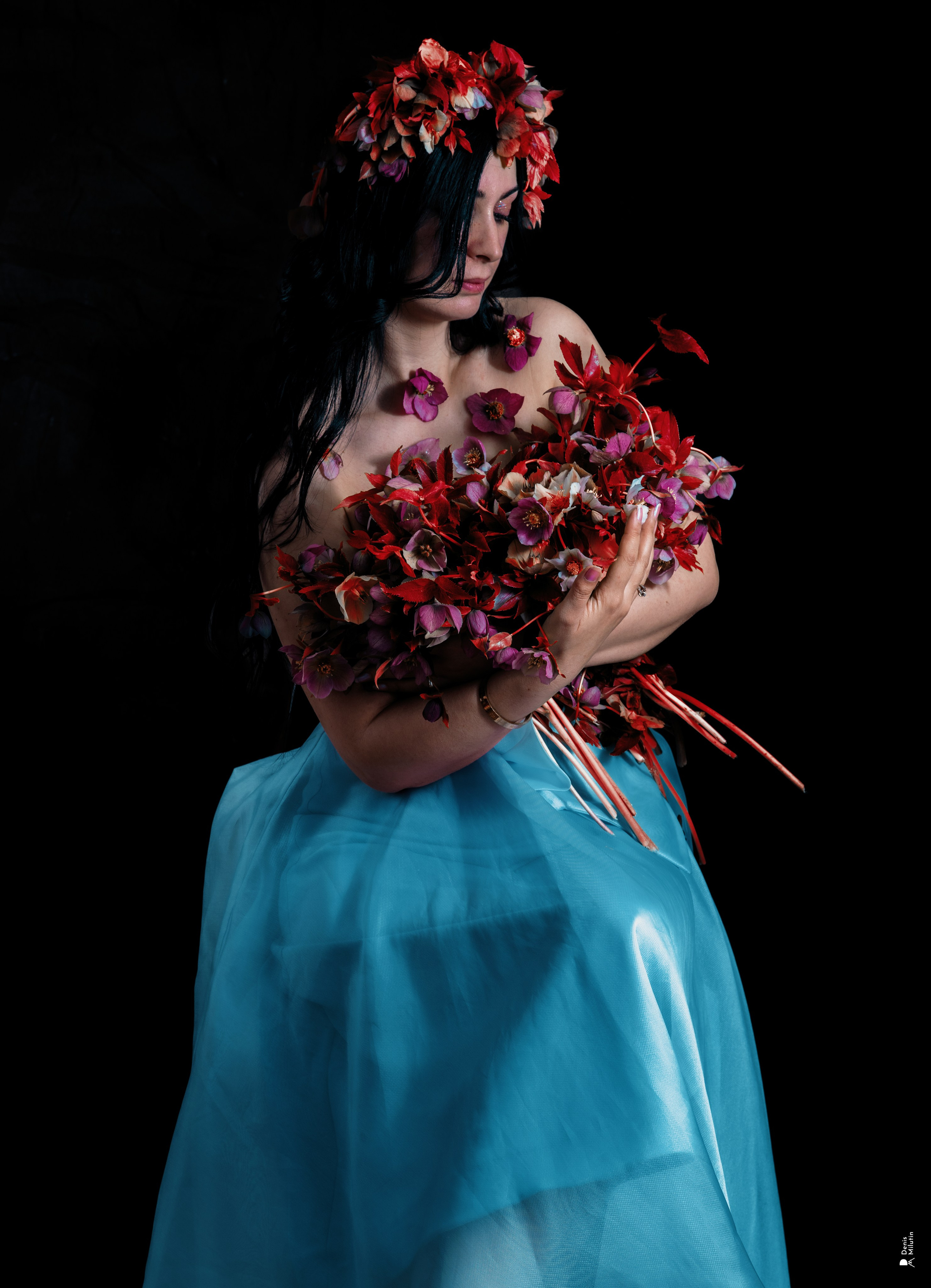 Нати в Цветах. Портретный фотограф Денис Милютин