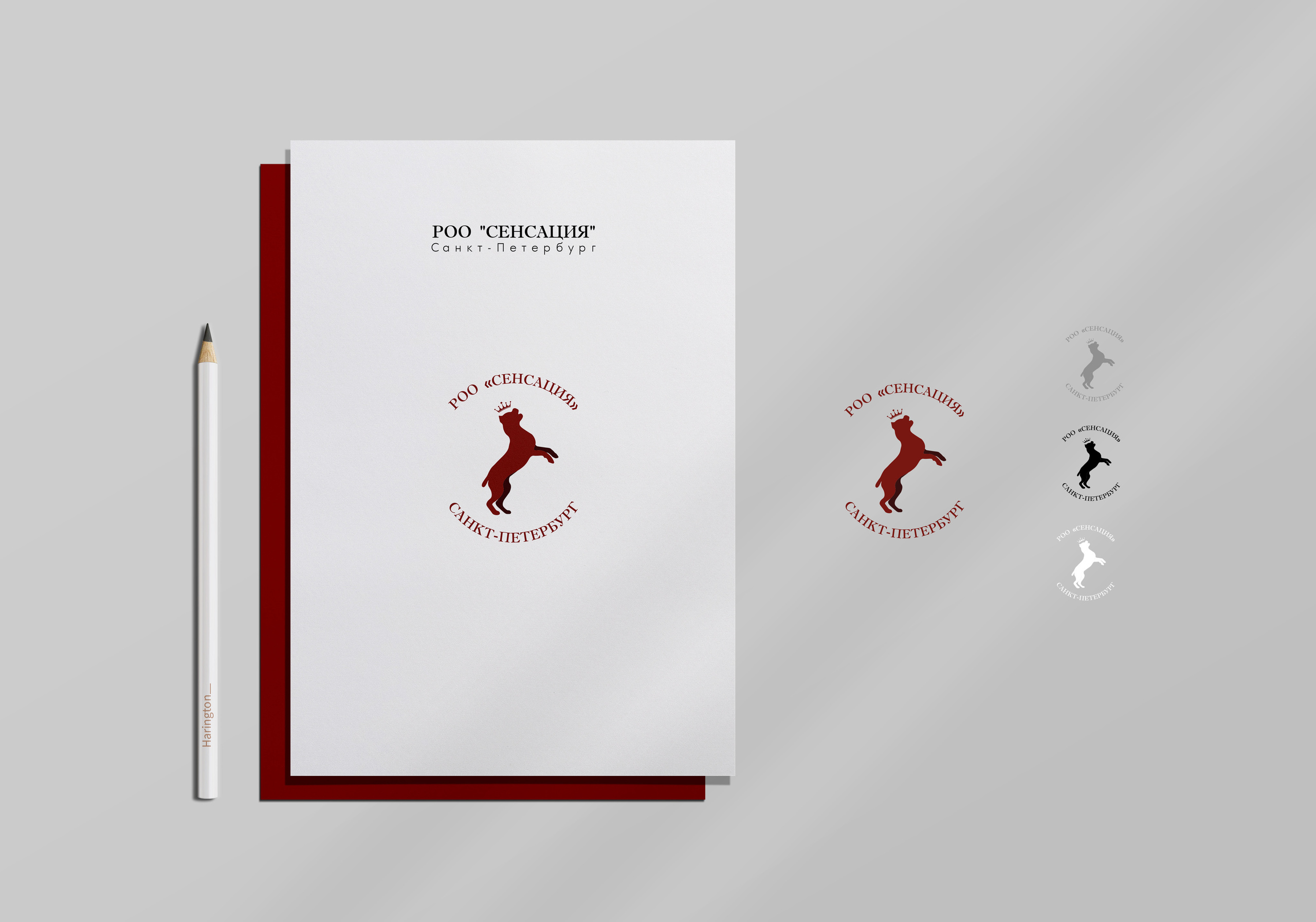 Создание логотипа для кинологического клуба «РОО СЕНСАЦИЯ» (РКФ, РФСС) в Санкт-Петербурге