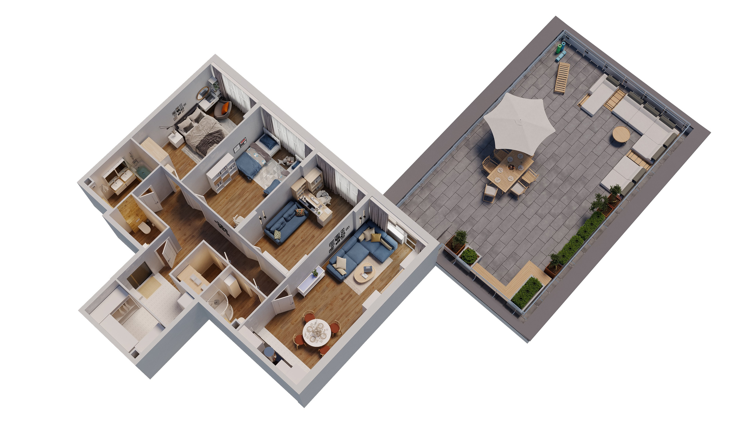 3D планировки. 3D визуализация интерьера и архитектурной среды