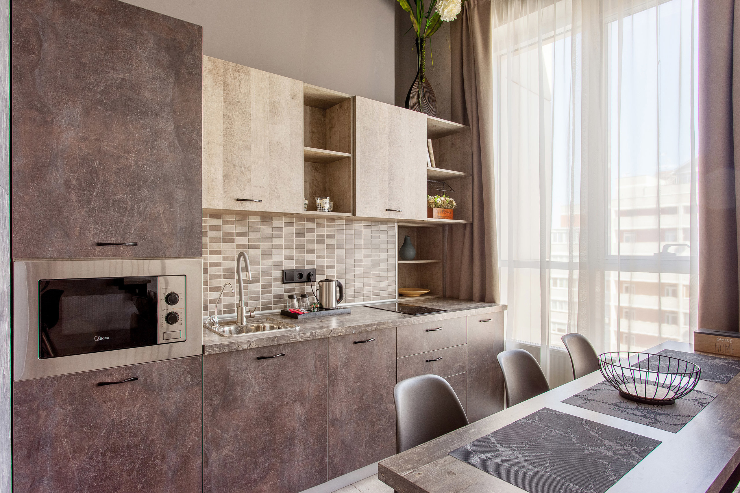 Квартира студия в Апартаментах Пушкин. Интерьерный фотограф Краснодар: профессионально по доступным ценам