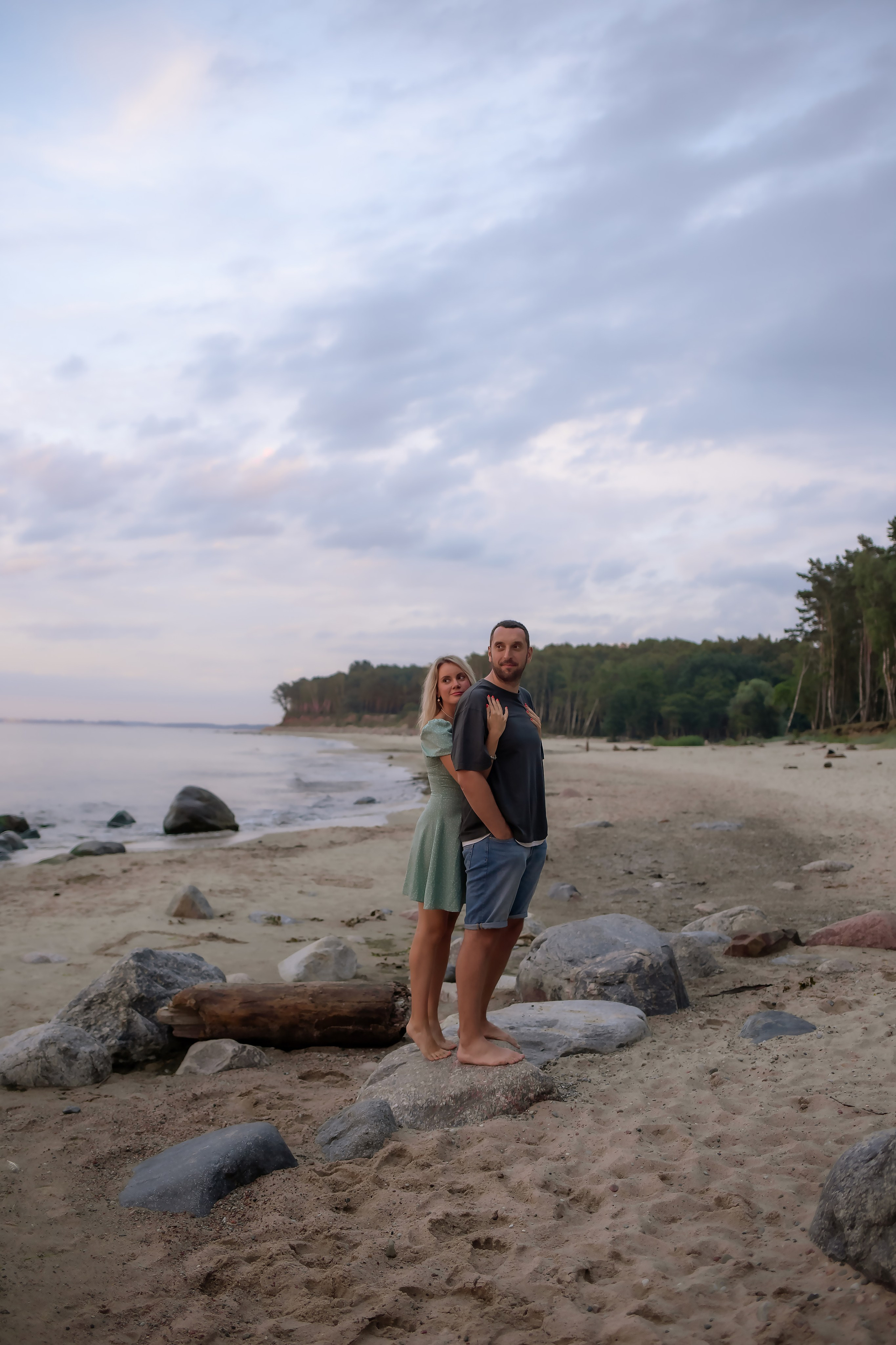 Есеня, Леня и Аня. Закат в Куликово. Фотограф в Калининграде Решетникова Алина