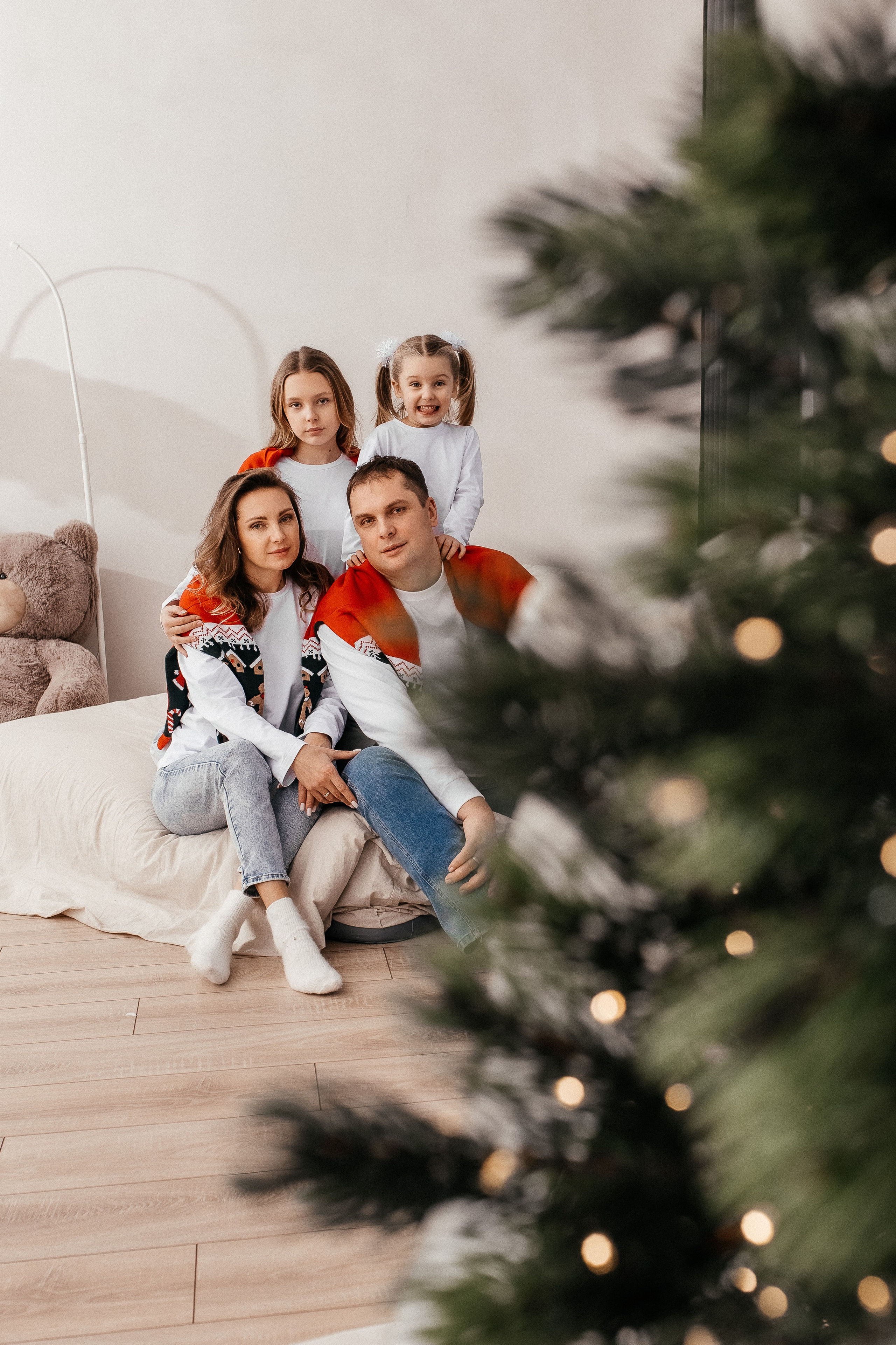 Новогодняя семейная в студии. Профессиональный фотограф, Москва |Видное Елена Елизарова