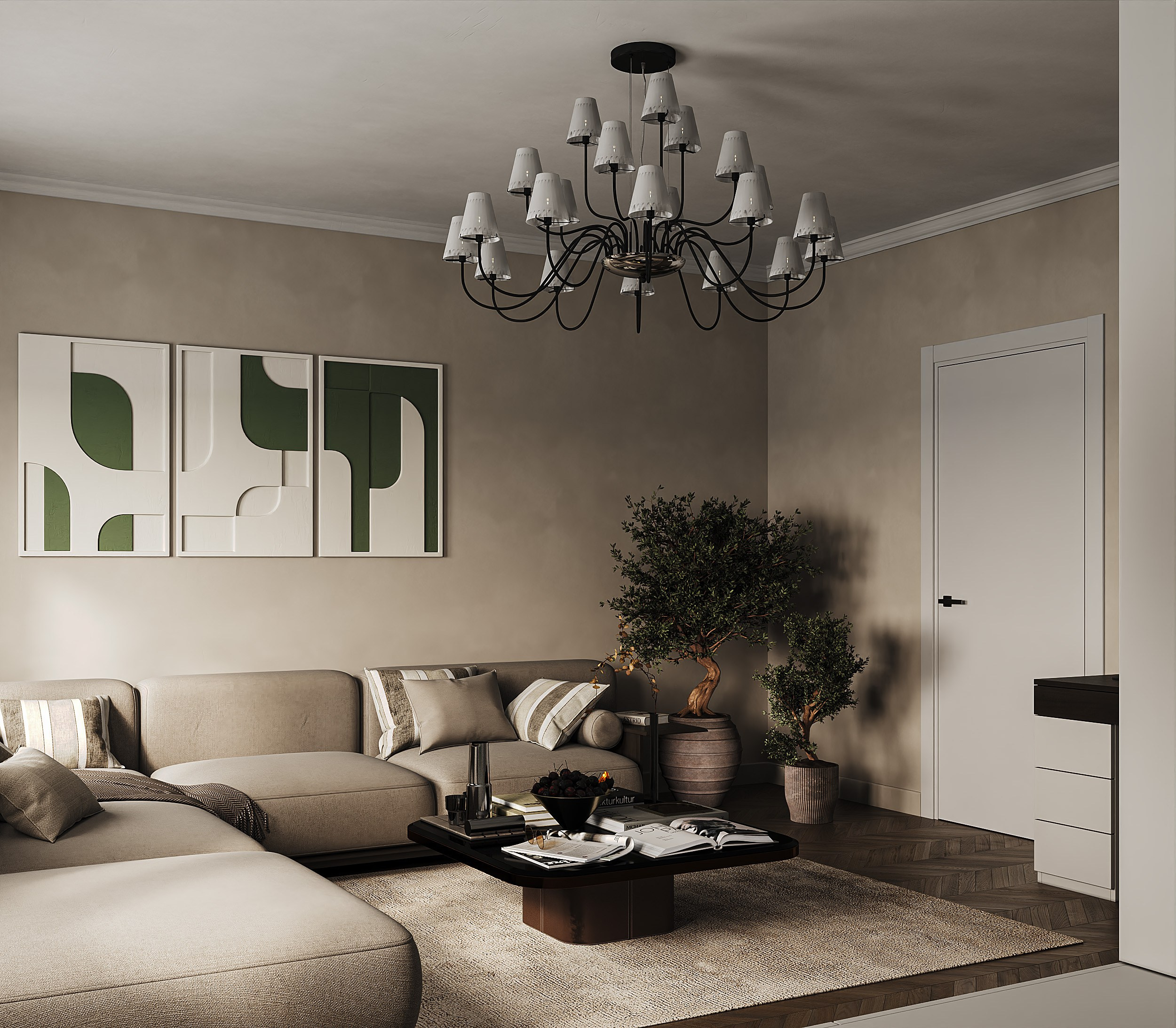 Гостиная с рабочей зоной 🤎