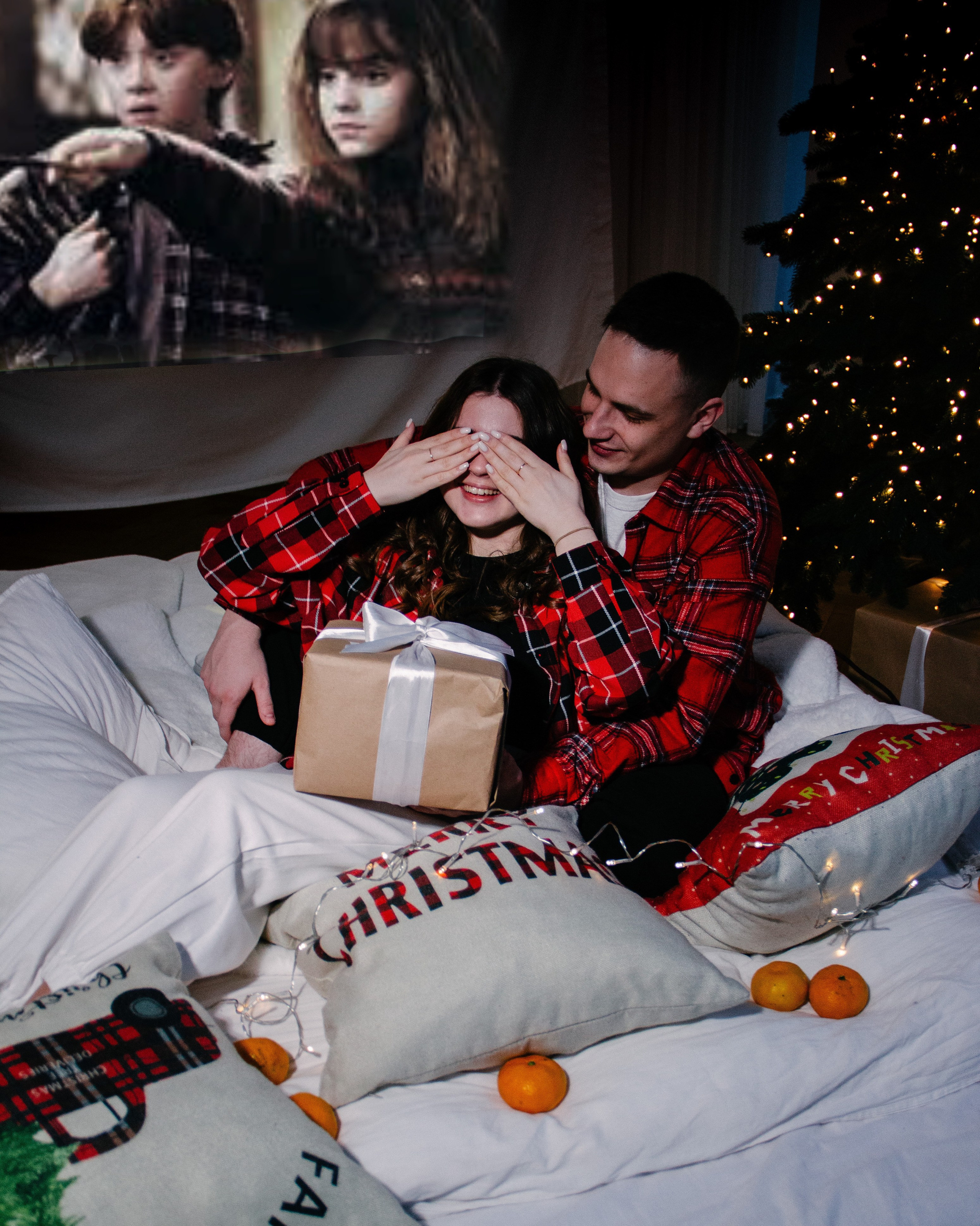 Новогодний кинотеатр. Фотограф Москва — личные фотосессии, лавстори в студии