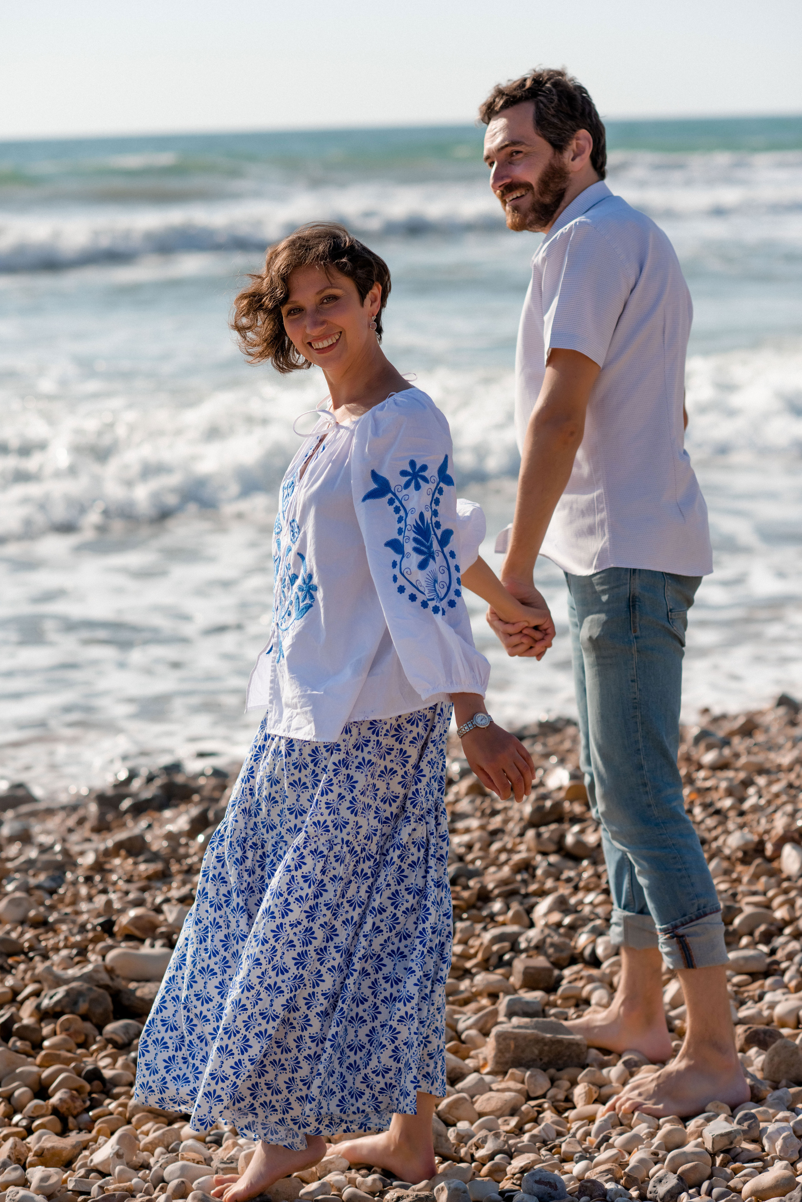 Семейная прогулка у моря. Профессиональный фотограф. Портрет, семья, дети