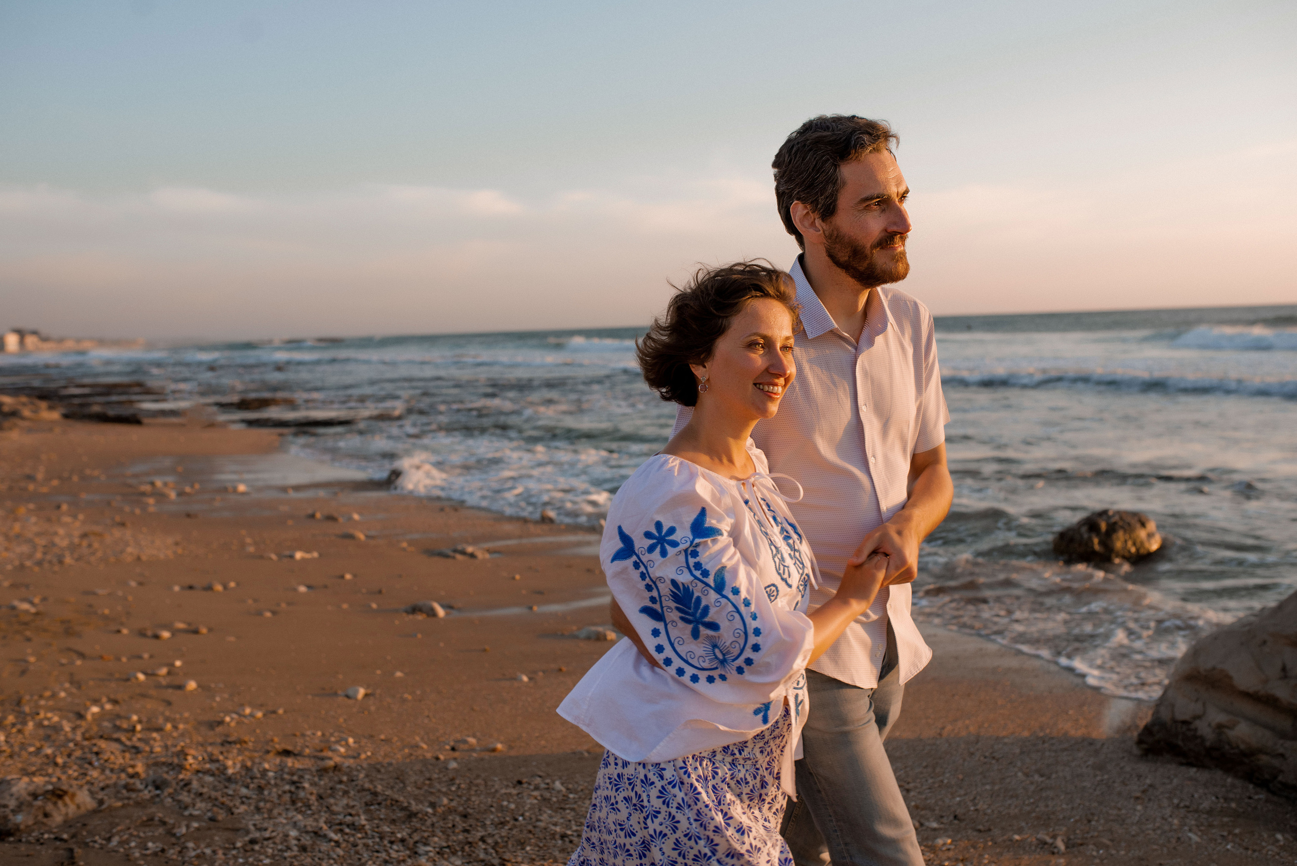 Семейная прогулка у моря. Профессиональный фотограф. Портрет, семья, дети