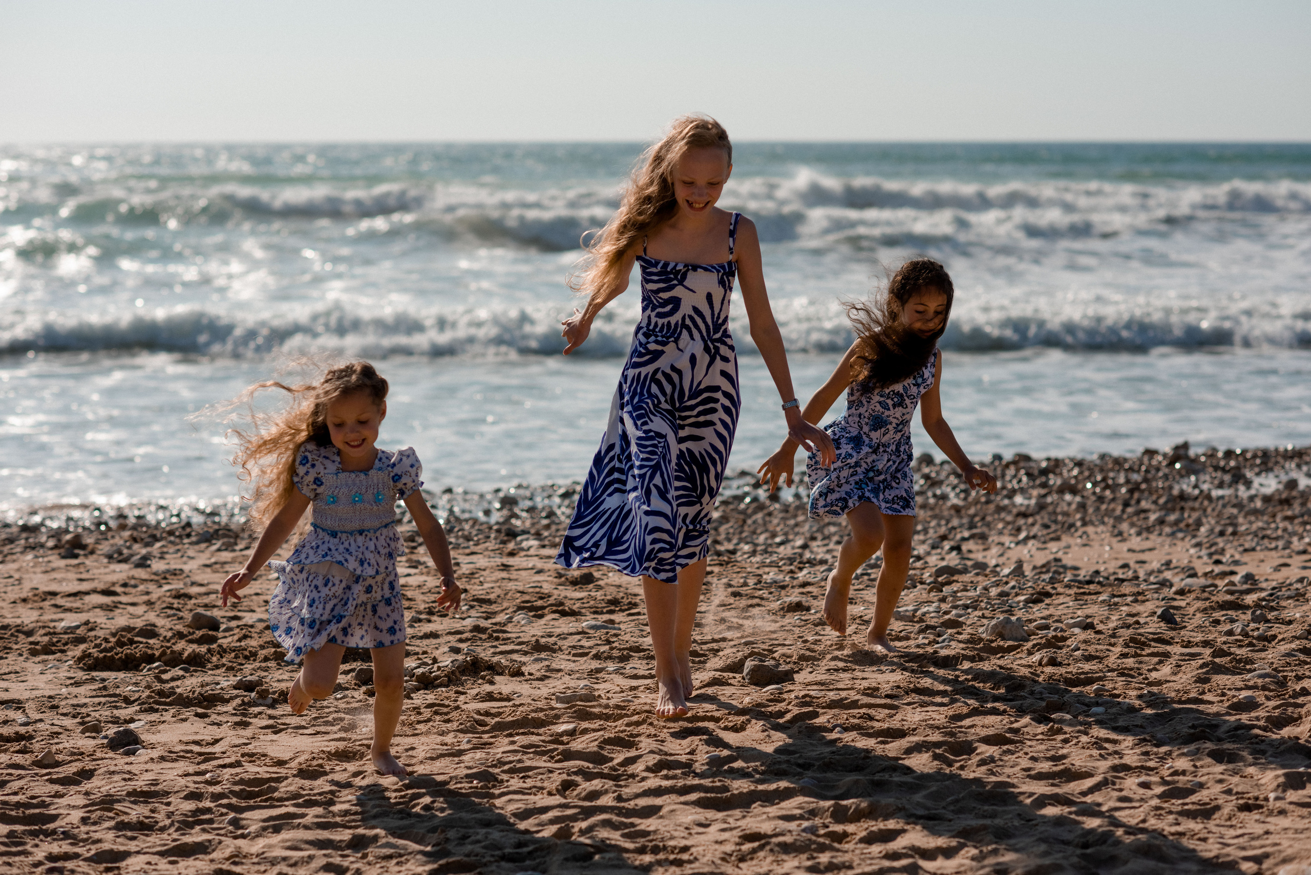 Семейная прогулка у моря. Профессиональный фотограф. Портрет, семья, дети