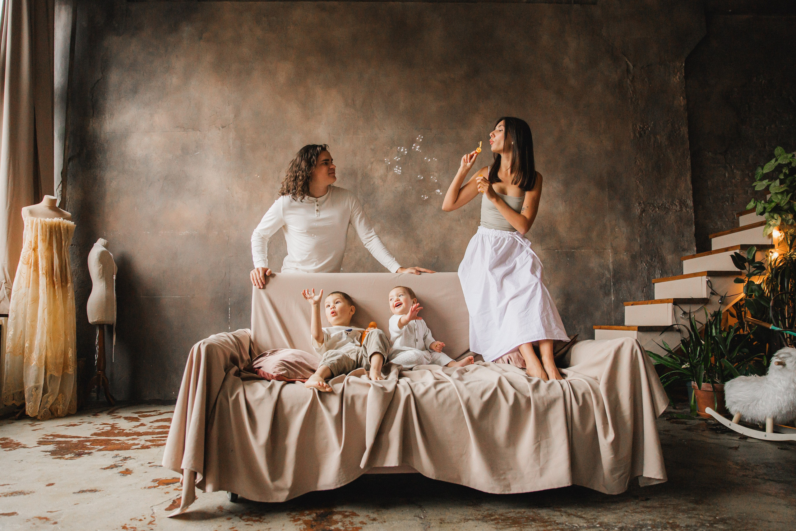 Анна, Григорий и детки. Фотограф Анастасия Петрова