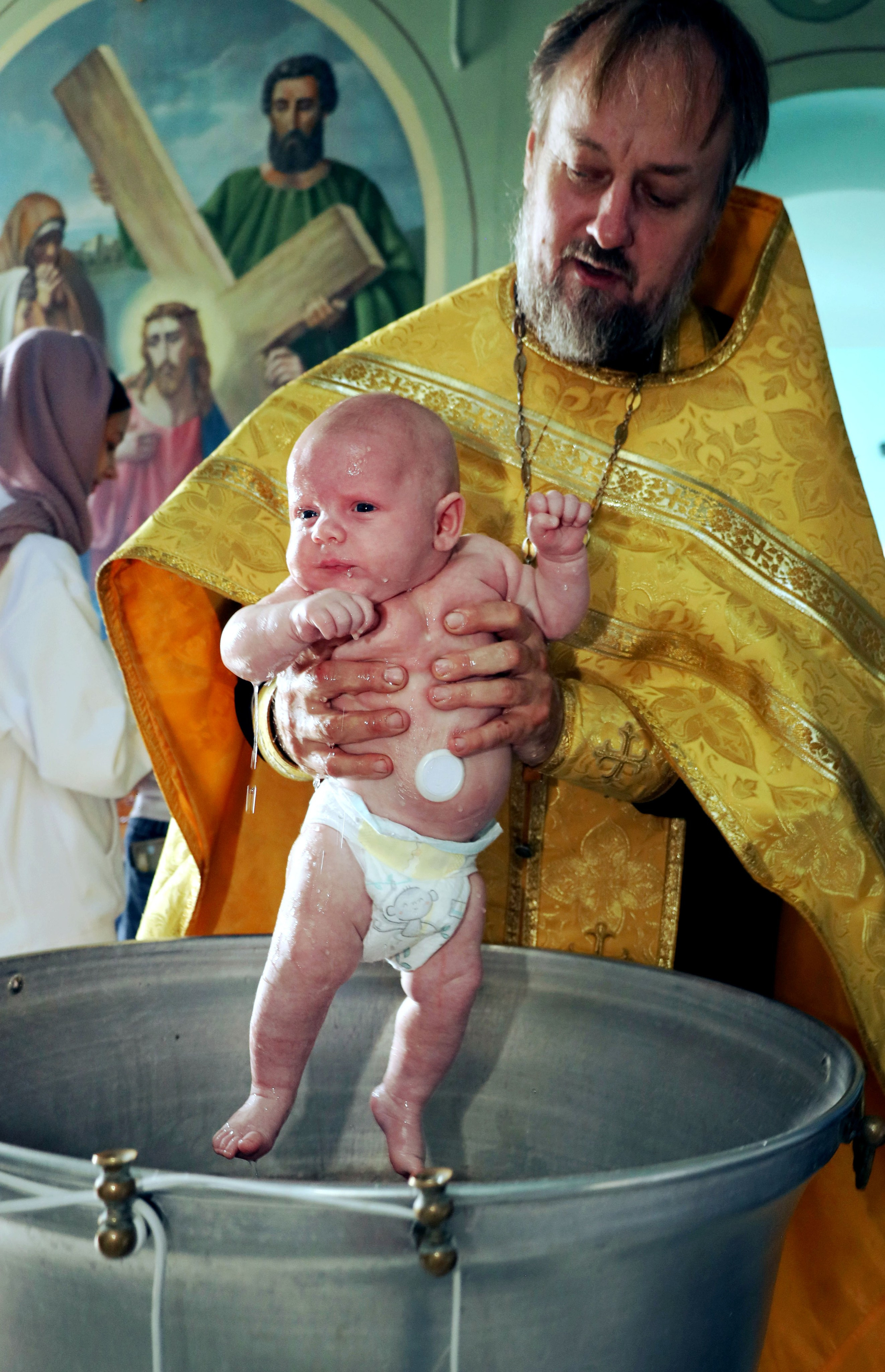 Таинство крещения Александра. Свадебный фотограф ростовская область