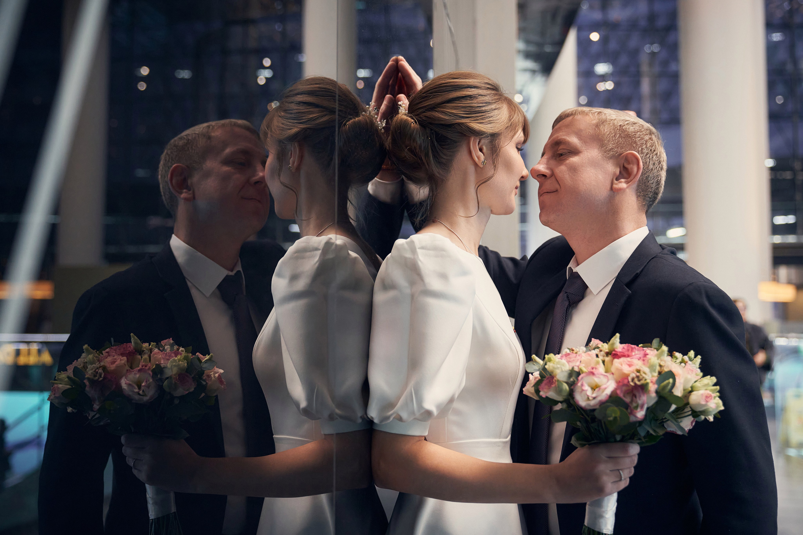 Свадебная Фотосессия в Москва-Сити, ресторан Birds