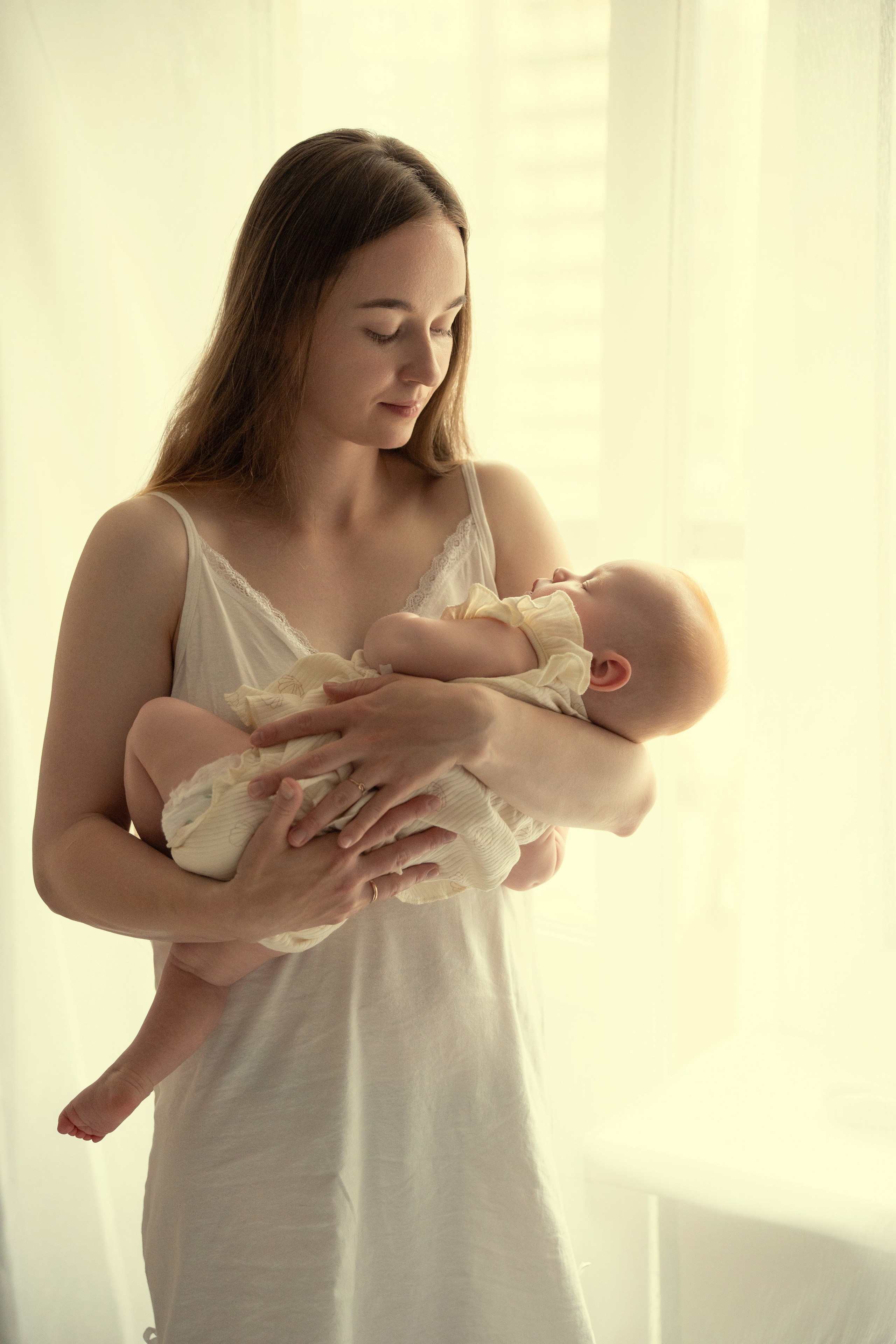 Фотосессия малышей до года дома