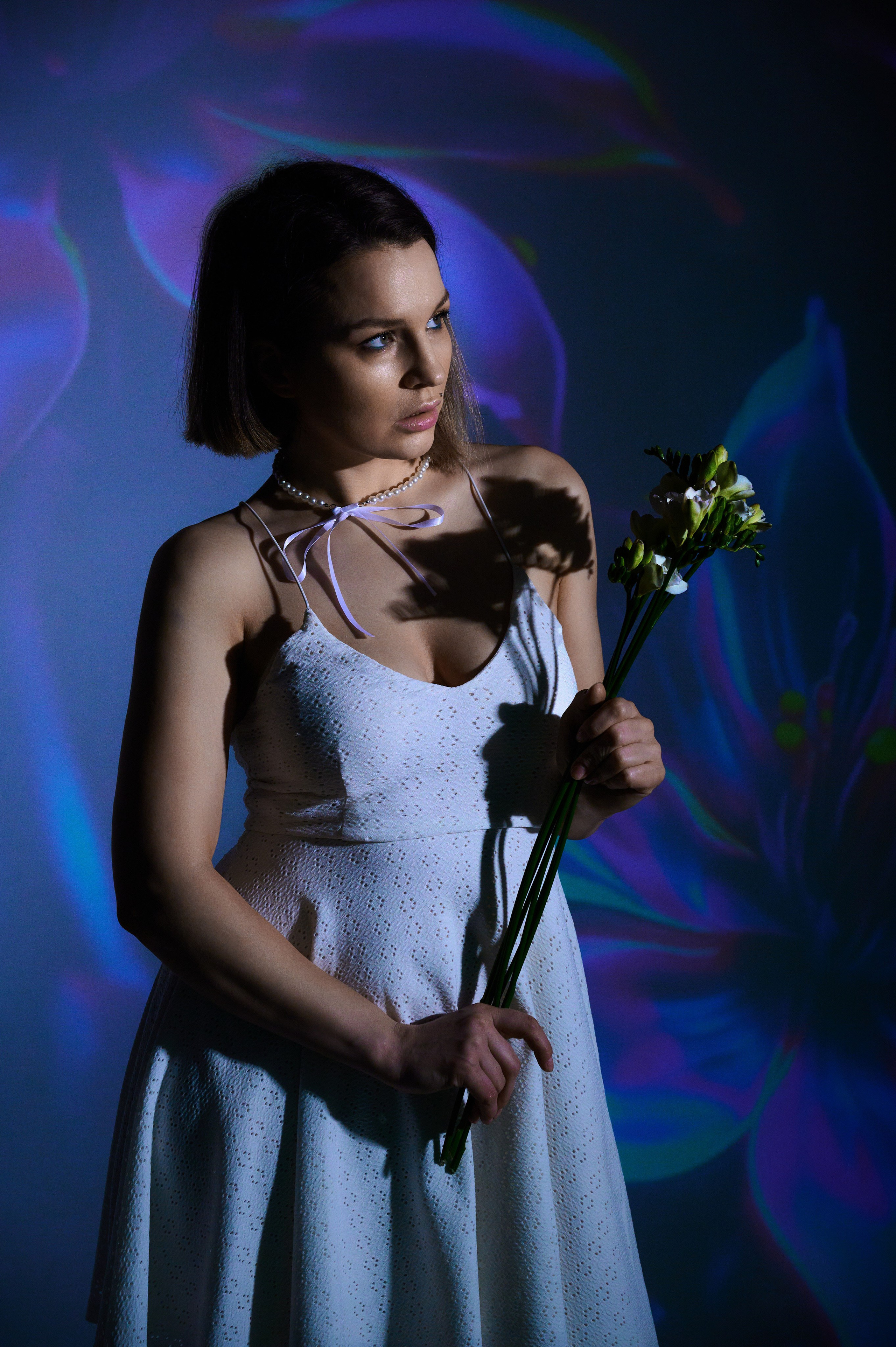 Фотосессия Ксении с проектором