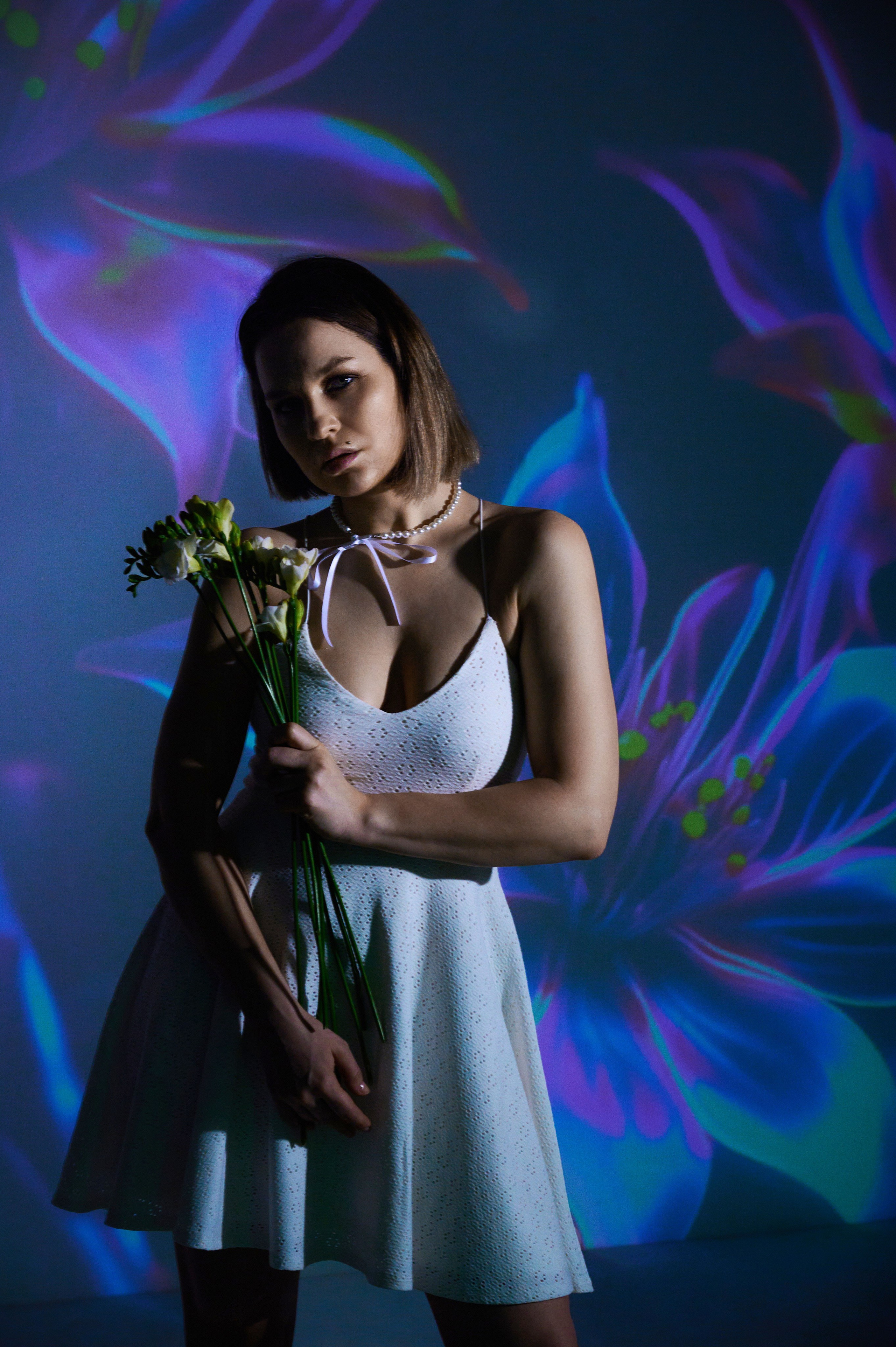 Фотосессия Ксении с проектором