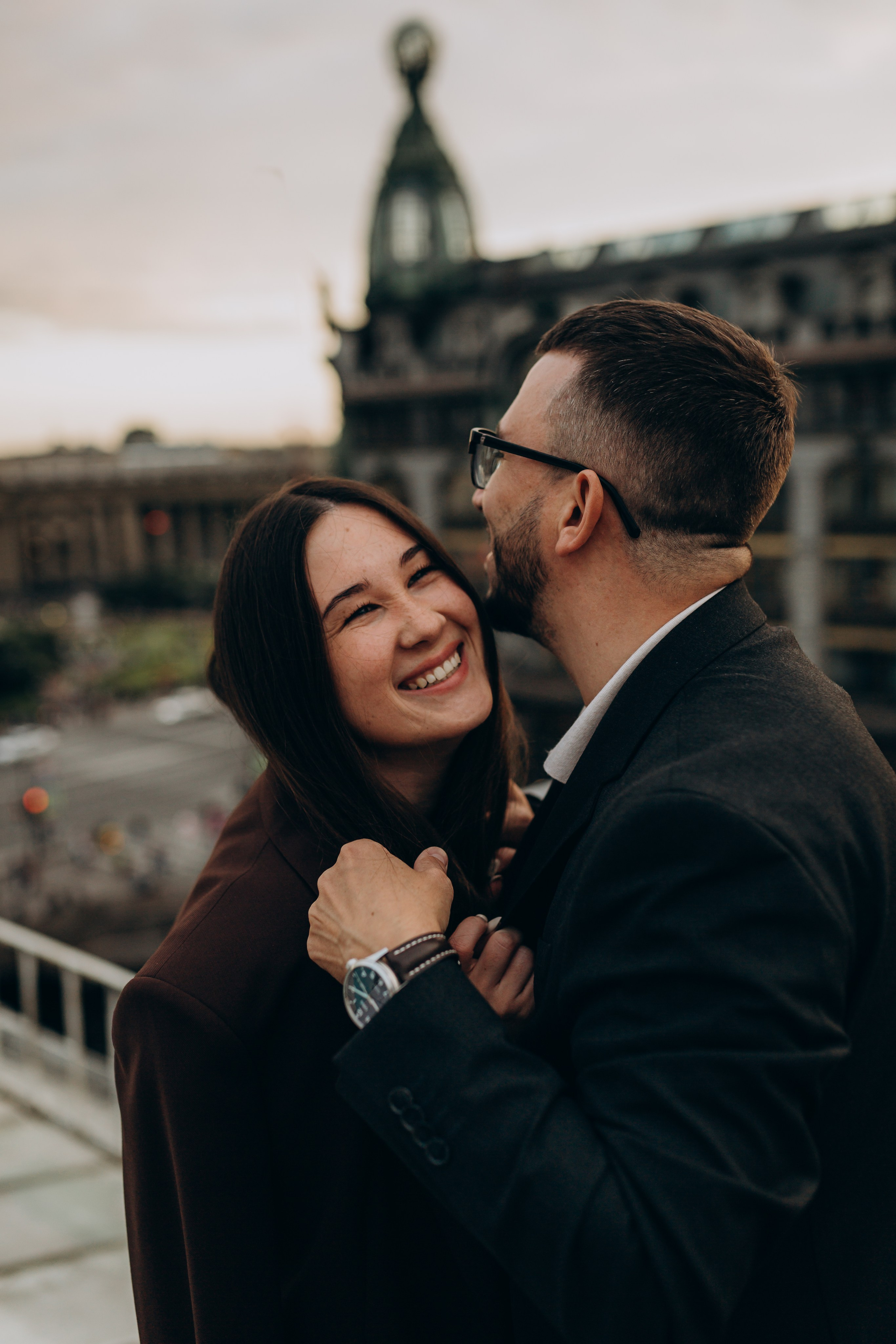 LoveStory на крышах Питера. Фотограф Санкт-Петербург Князева Елизавета