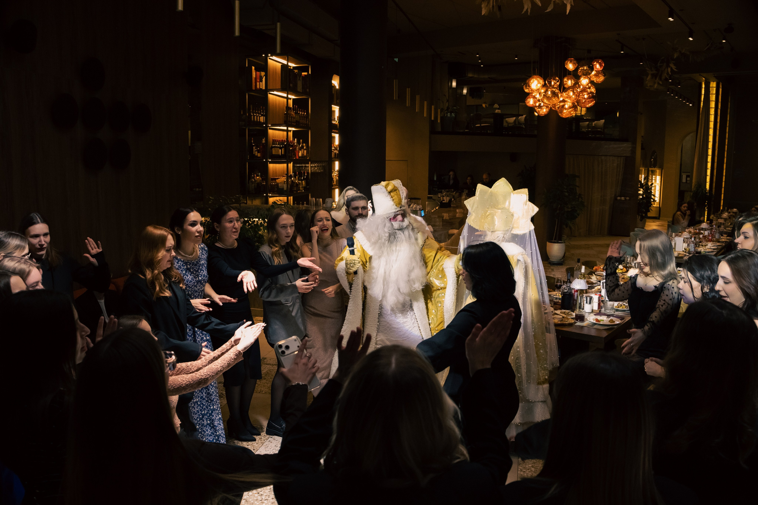 Новогодний корпоратив Альфа-Банк, ресторан Журавли