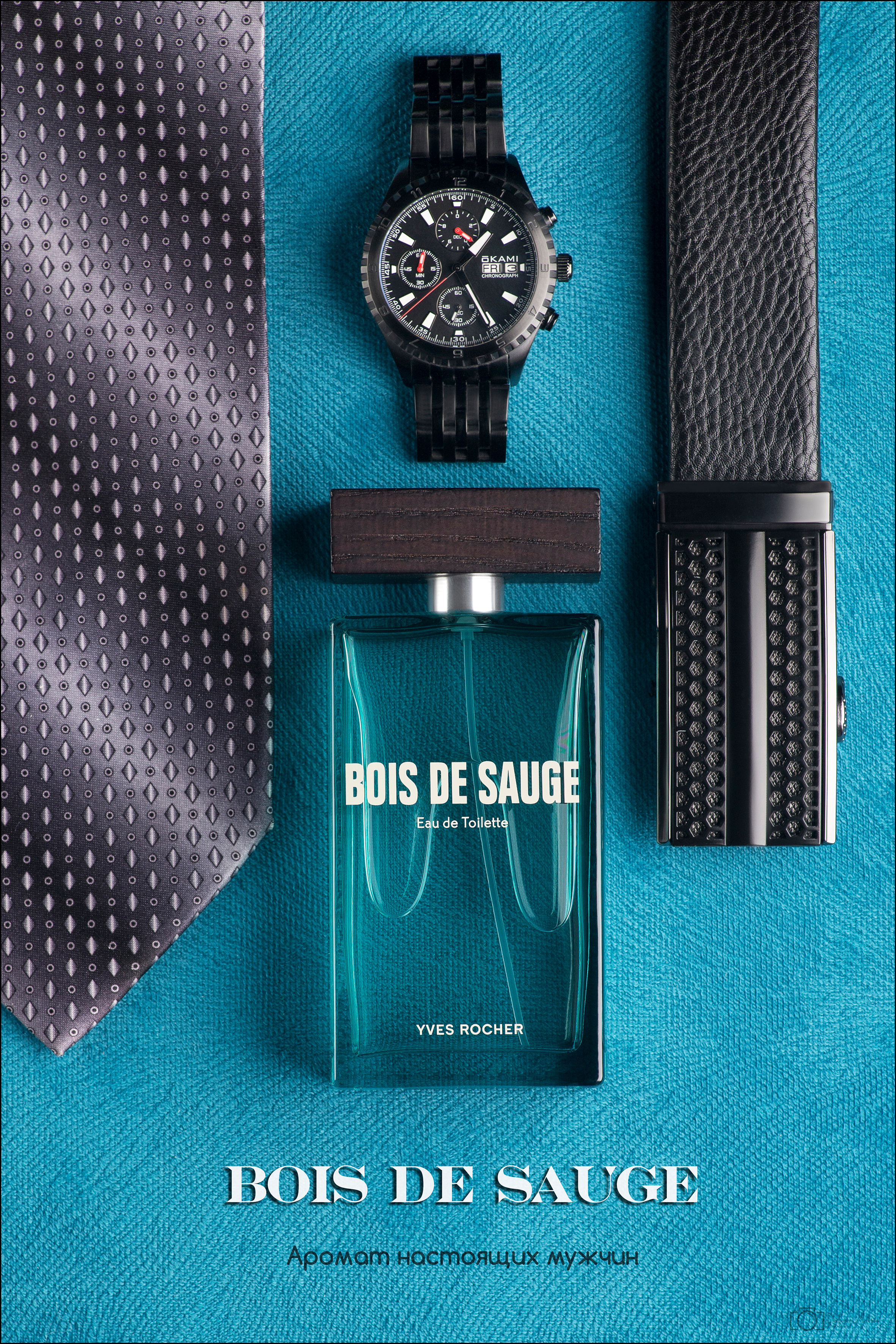 Профессиональная съёмка мужской косметики и аксессуаров