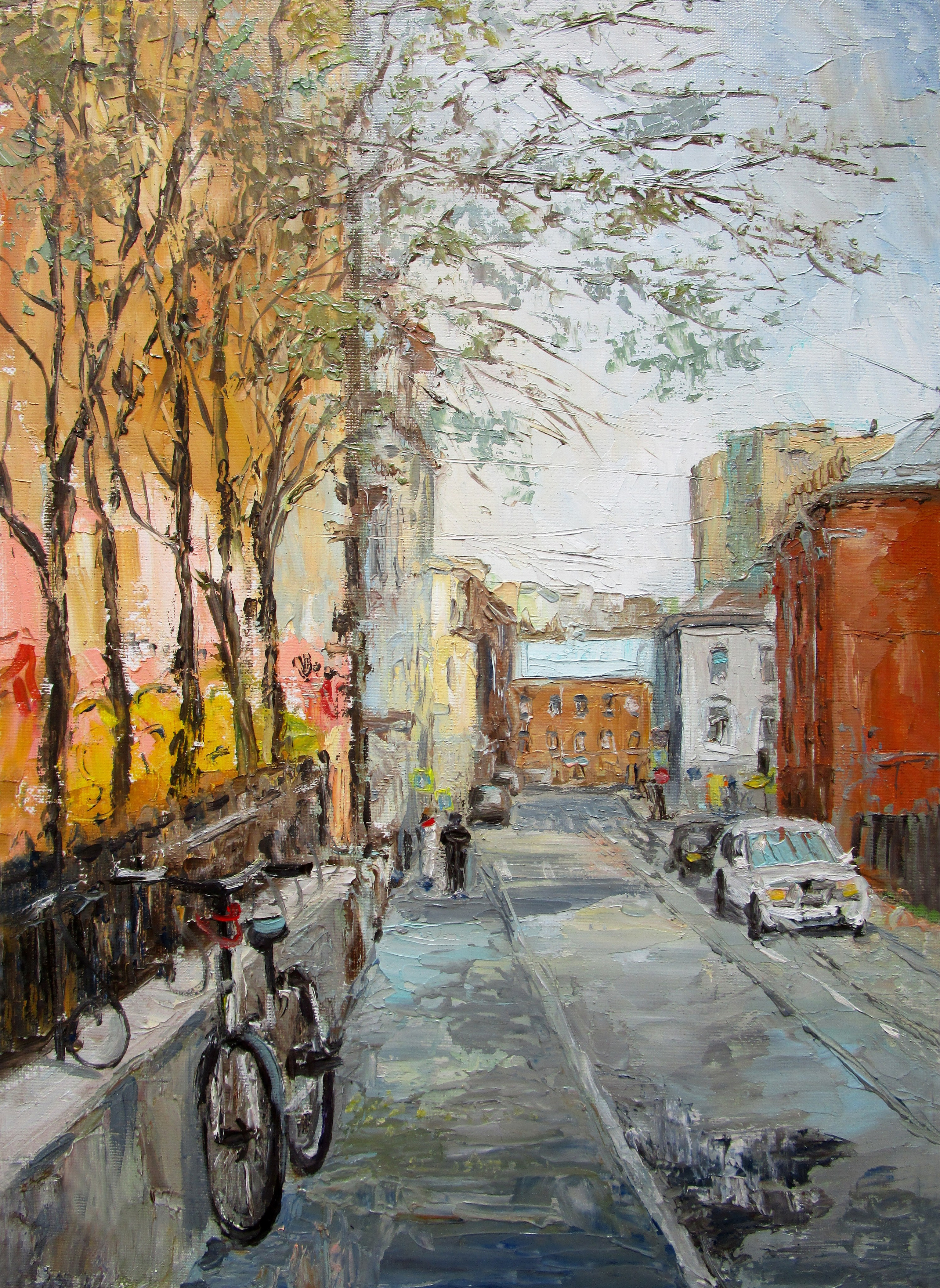 "Петроградка весной", холст / масло, 2022