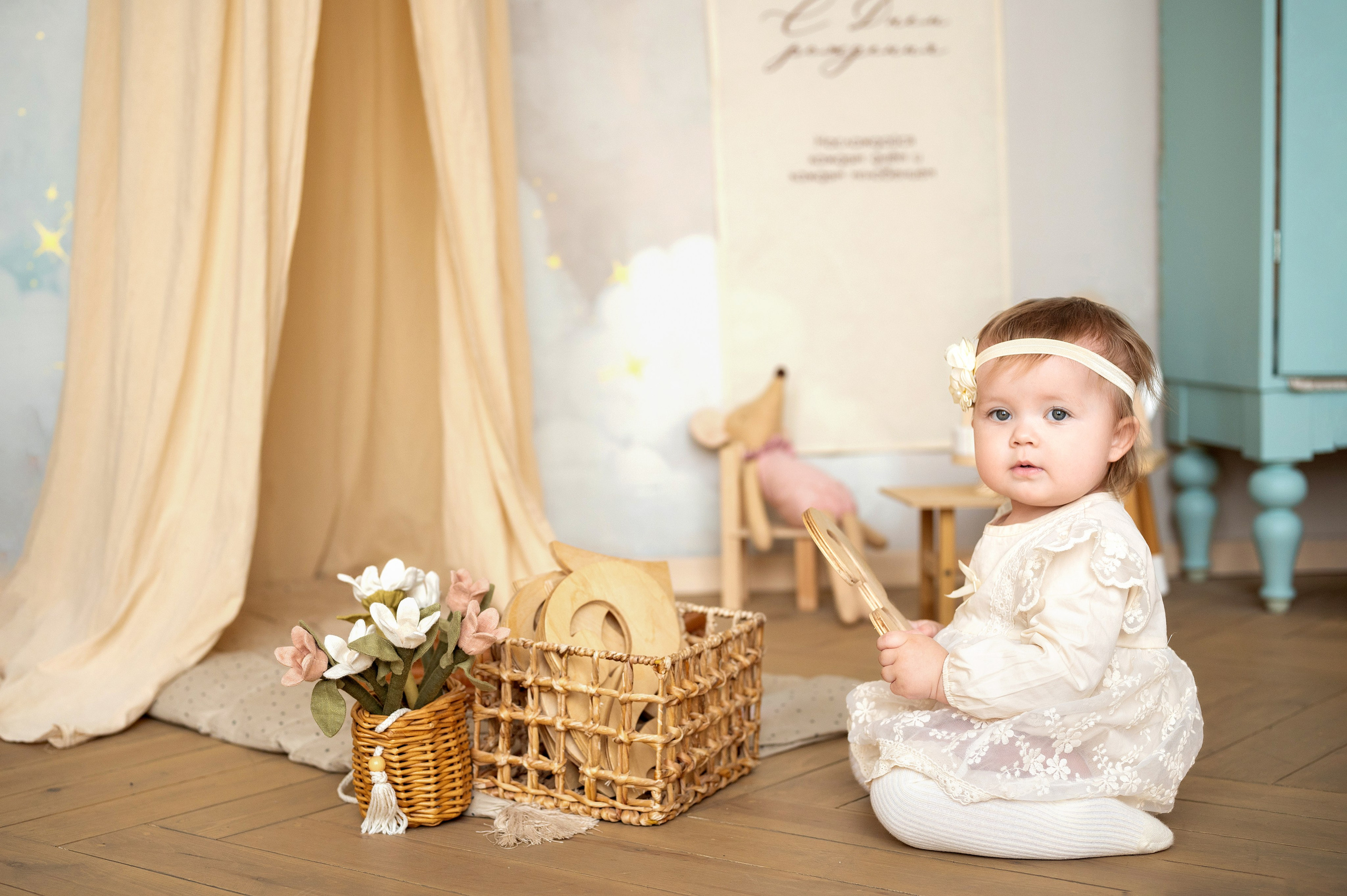 Годик Евы, фотостудия «Мечтатели». Фотограф новорожденных, семейный детский в Тюмени Татьяна Морозова