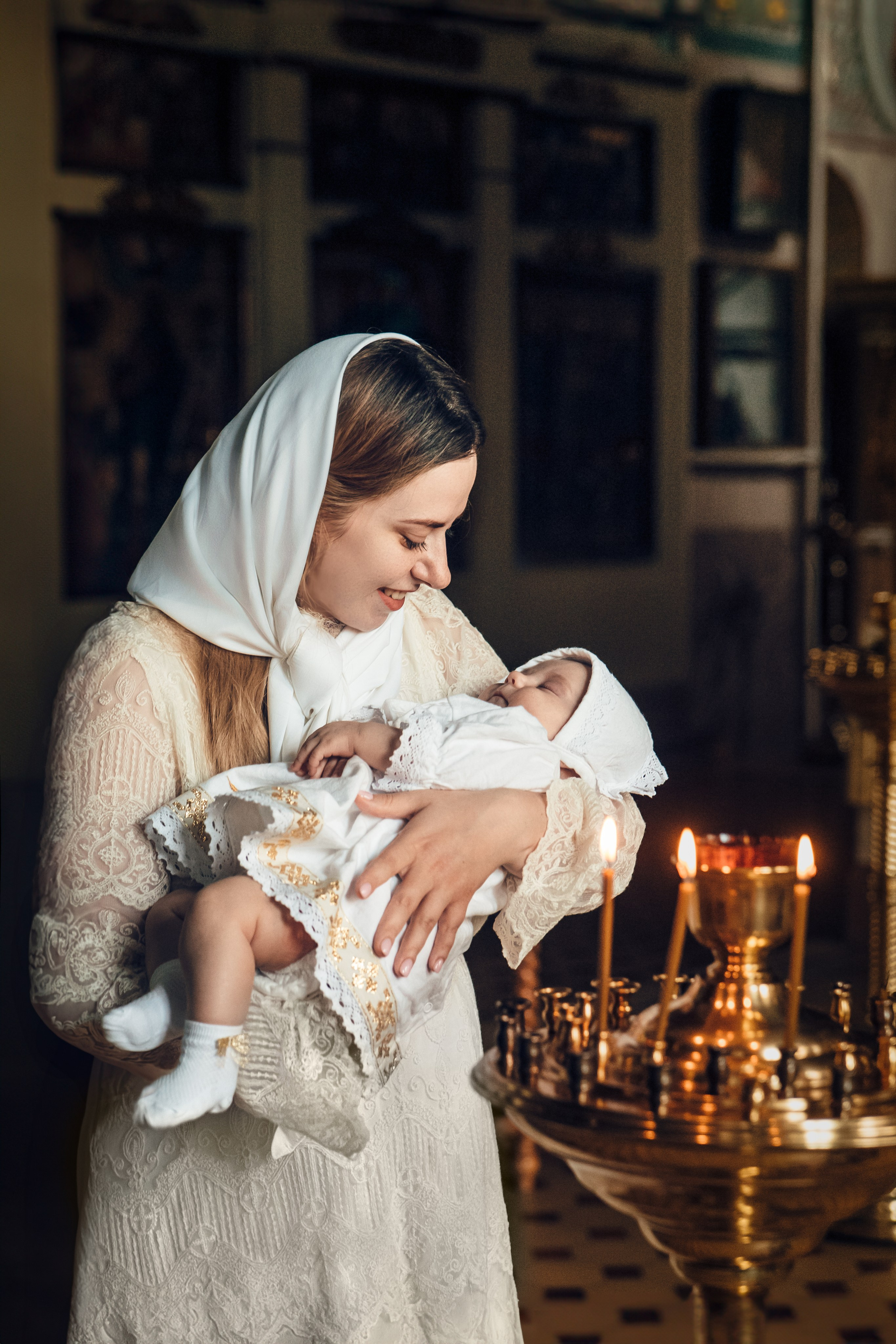 Крещение Василисы. Семейный фотограф в Калуге Ирина Ушакова. Фотограф на роды